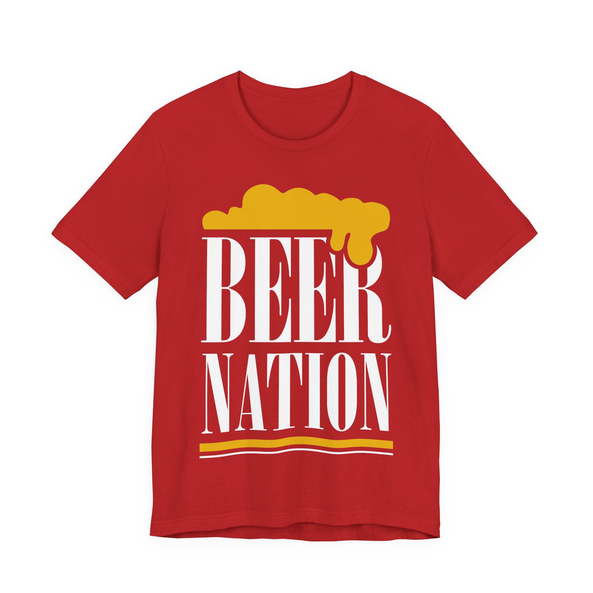 Beer Nation T-Shirt — Graphic Beer Foam Design for Brewers & Beer Lovers
