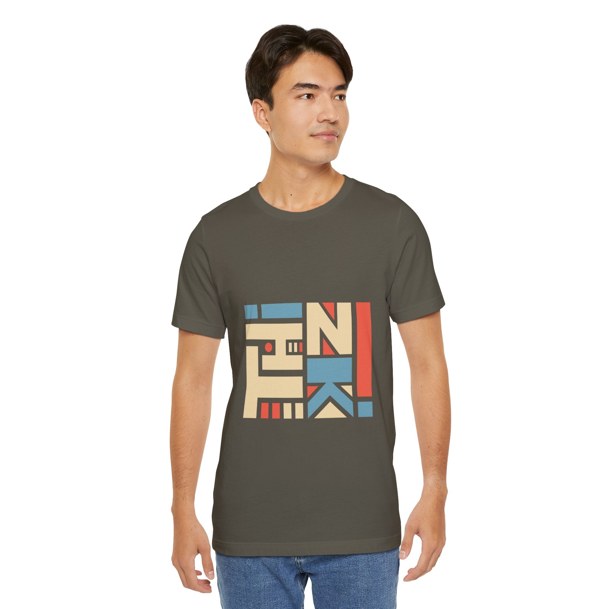 Geometric Retro Block Tee