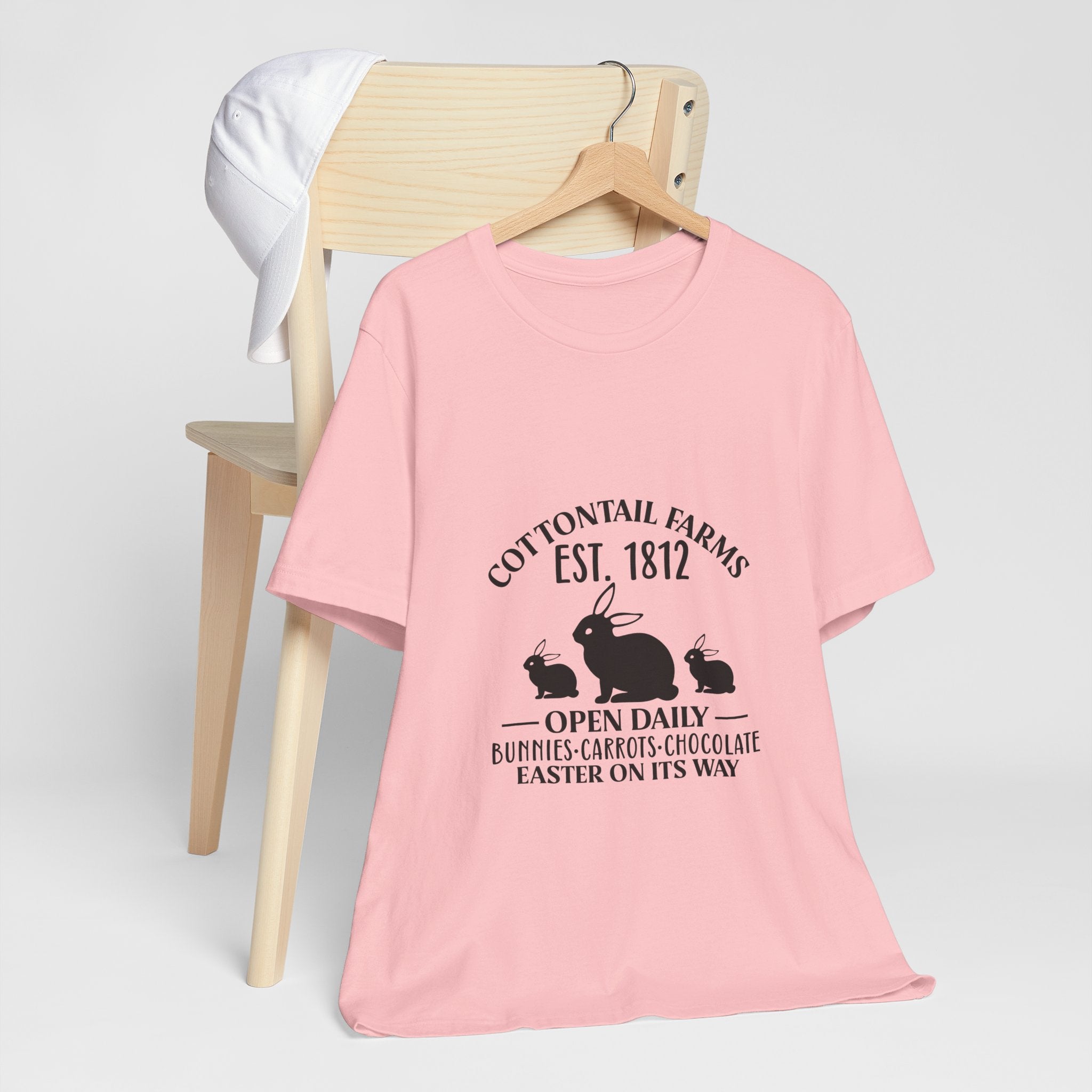 Easter Bunny Farm T-Shirt — "Cottontail Farms Est. 1812" Vintage Easter Tee