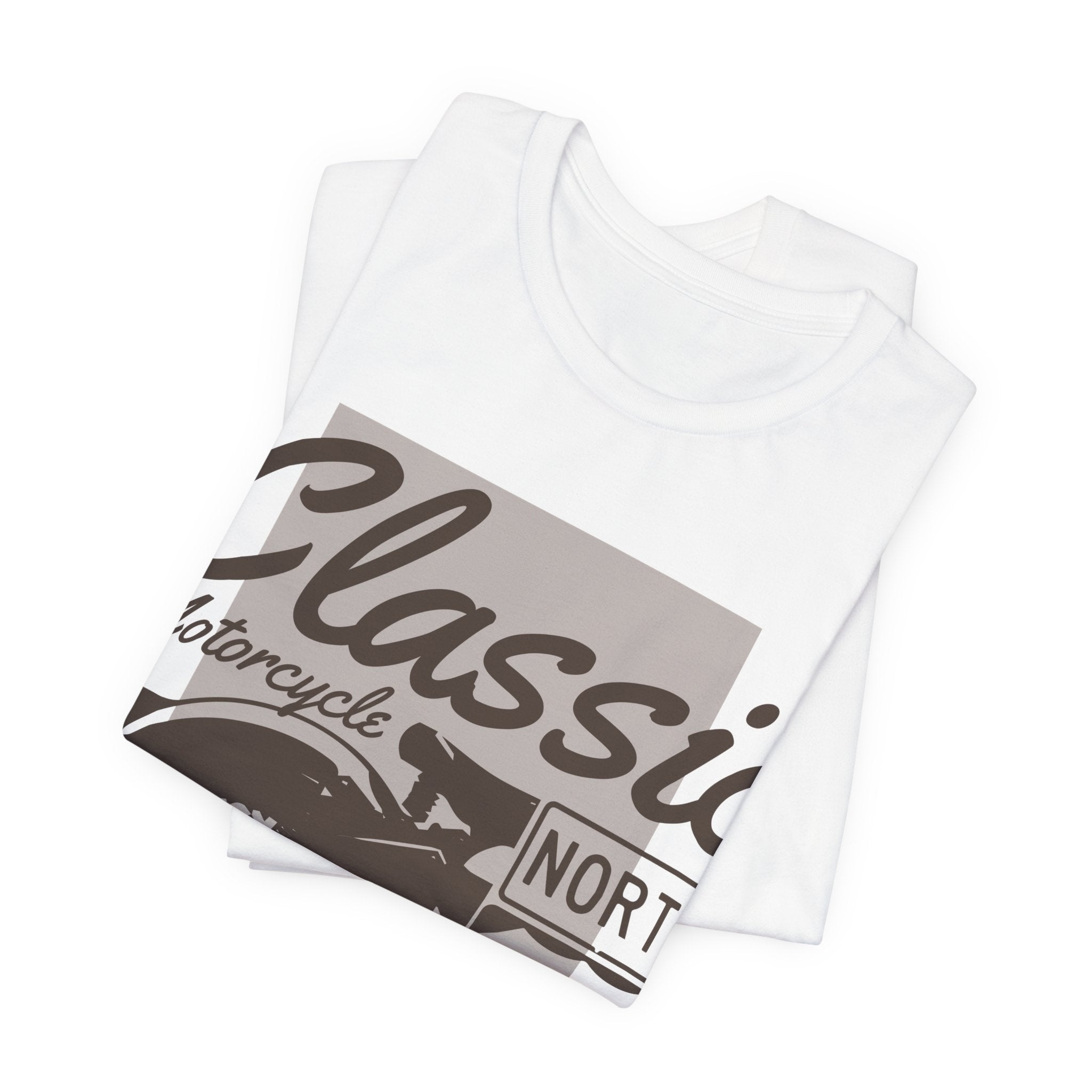 Classic Motorcycle North 75 Tee — Vintage Biker Graphic T-Shirt
