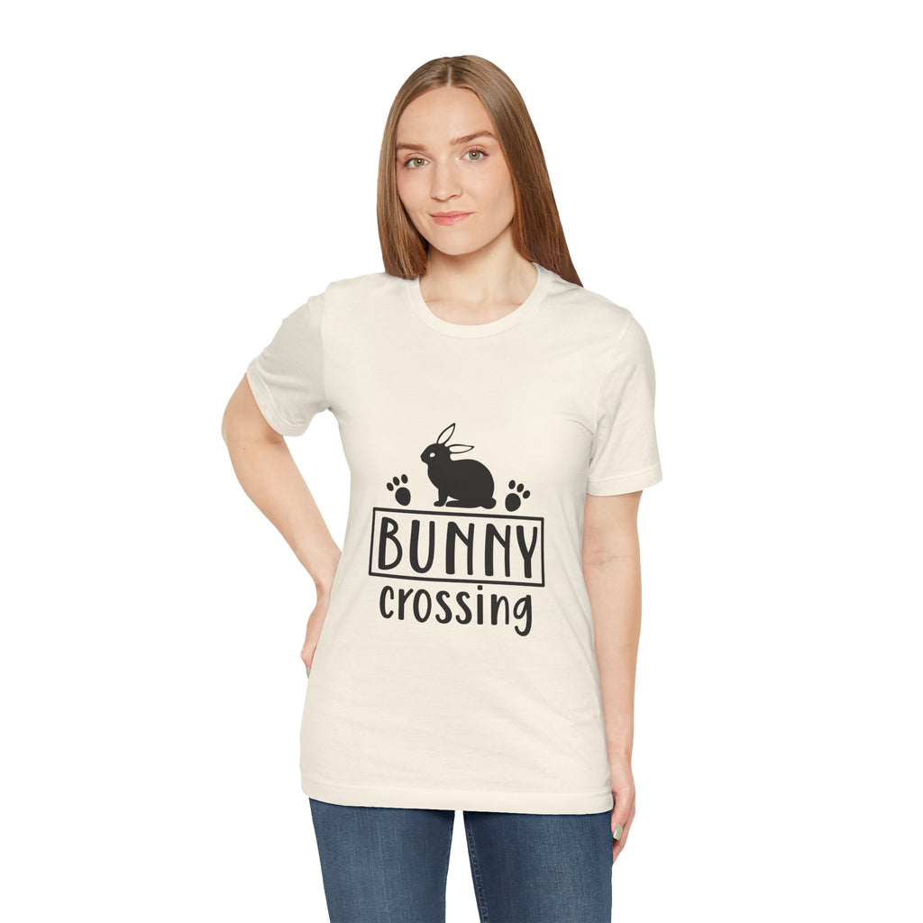 Bunny Crossing T‑Shirt — Cute Rabbit Graphic Tee for Easter & Animal Lovers