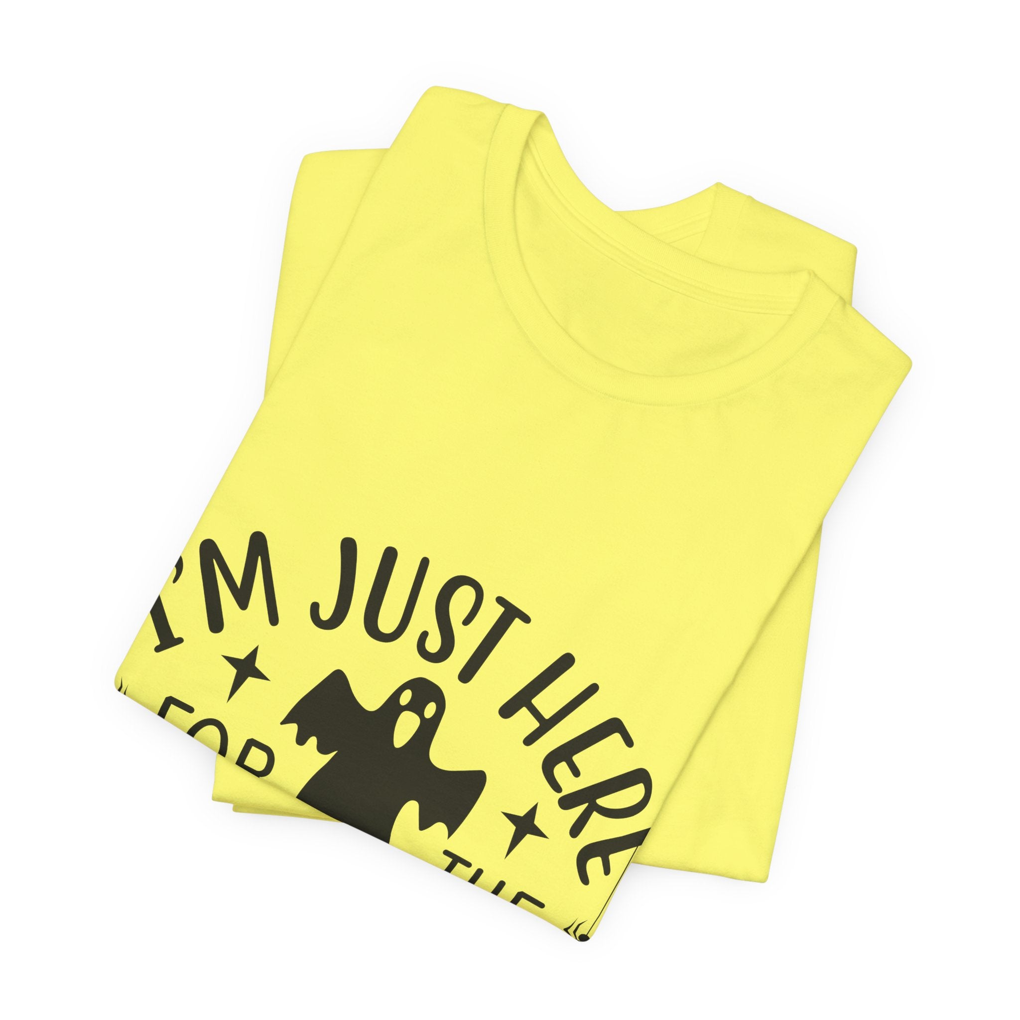 Halloween Tee - "I'm Just Here For The Boos" Ghost Shirt
