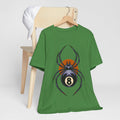 8-Ball Spider Graphic Tee — Pool Player & Halloween Spider T-Shirt
