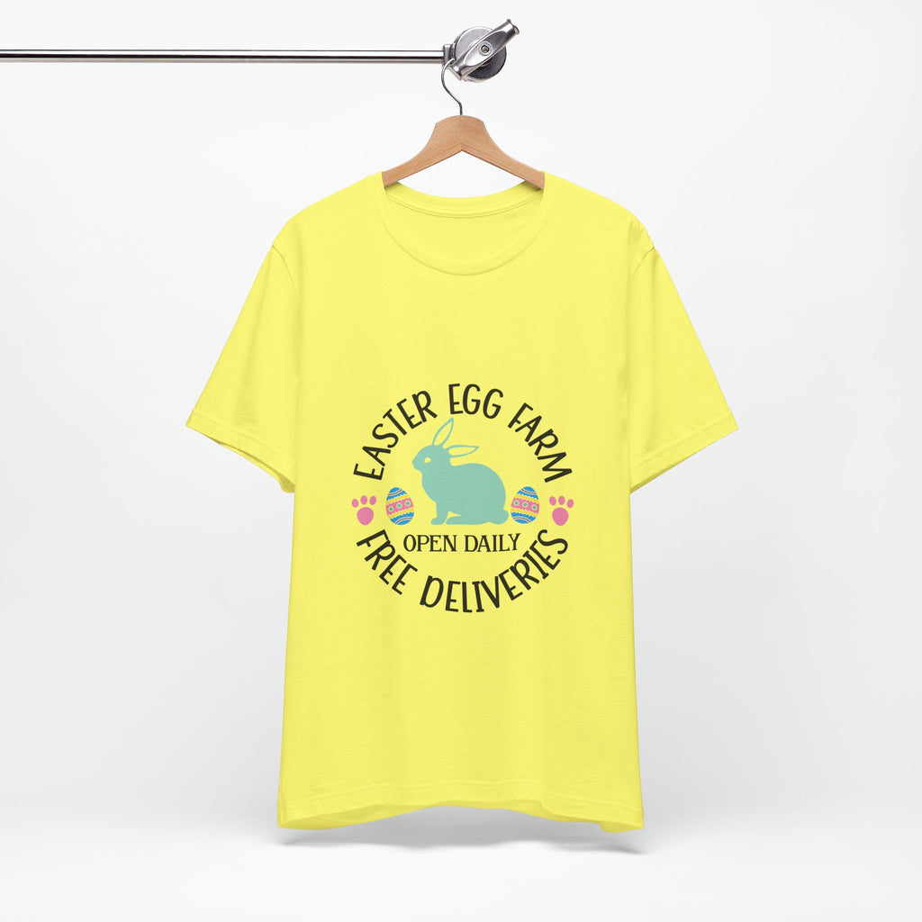Easter Egg Farm T-Shirt – "Free Deliveries" Bunny Tee