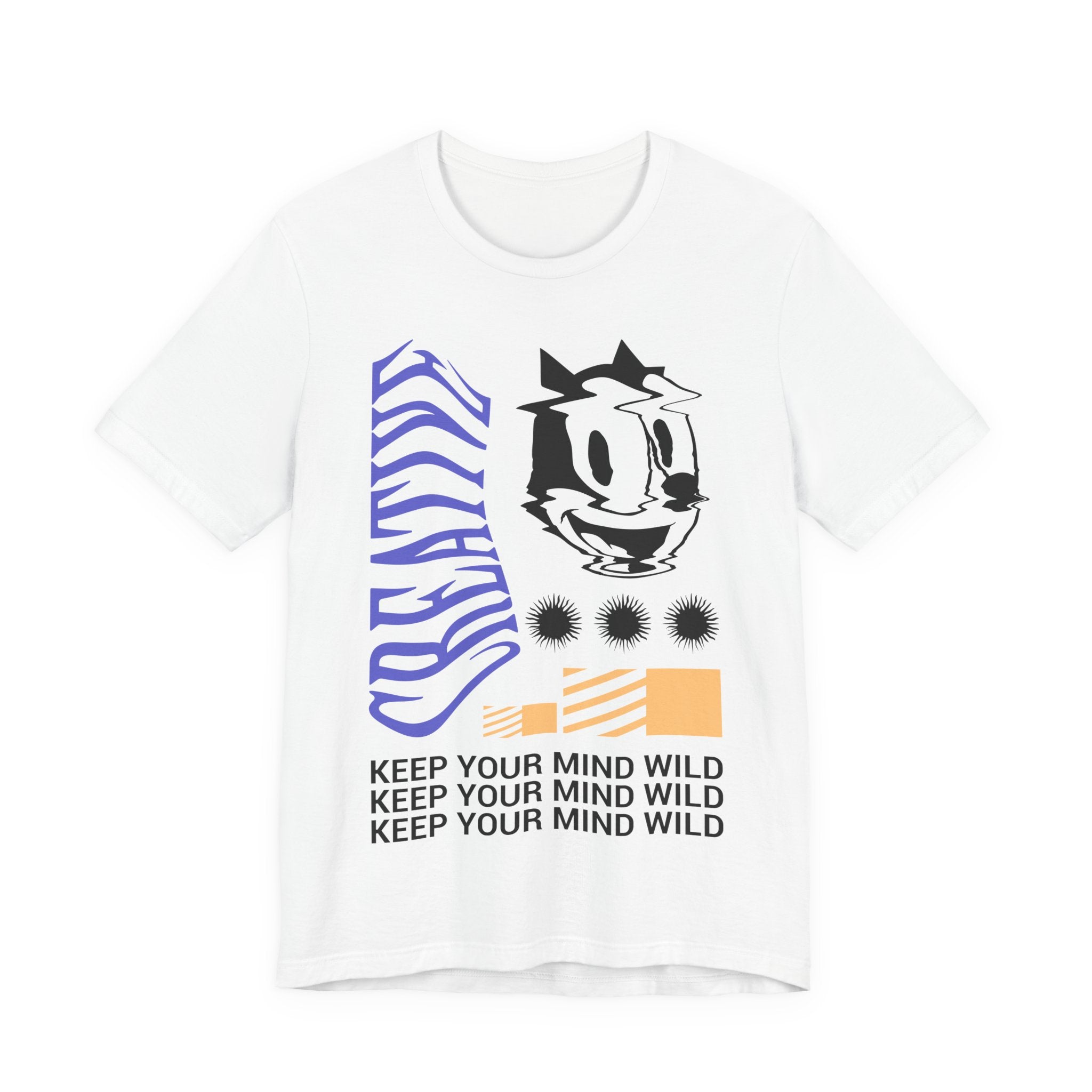 KEEP YOUR MIND WILD Graphic Tee — Distorted Cartoon Art T‑Shirt