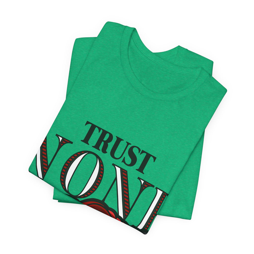 Trust None T-Shirt — Graphic Rose & Handshake Tee