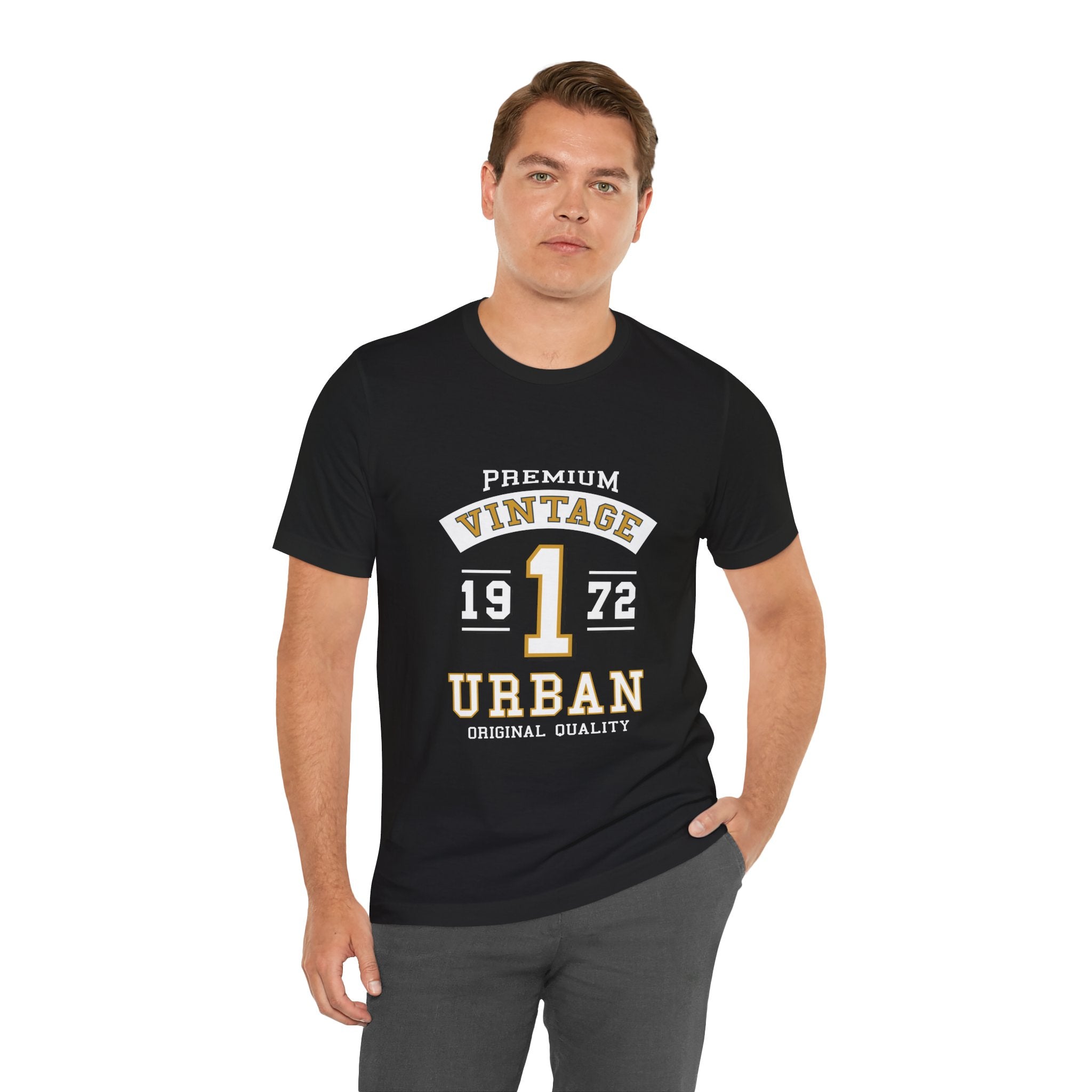 Vintage 1972 Urban Tee — Premium Retro Number 1 Graphic T-Shirt