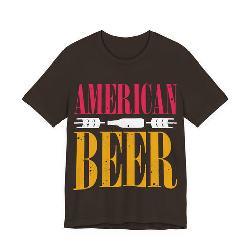 American Beer T-Shirt — Vintage Patriotic Drinking Tee (Fourth of July Gift)