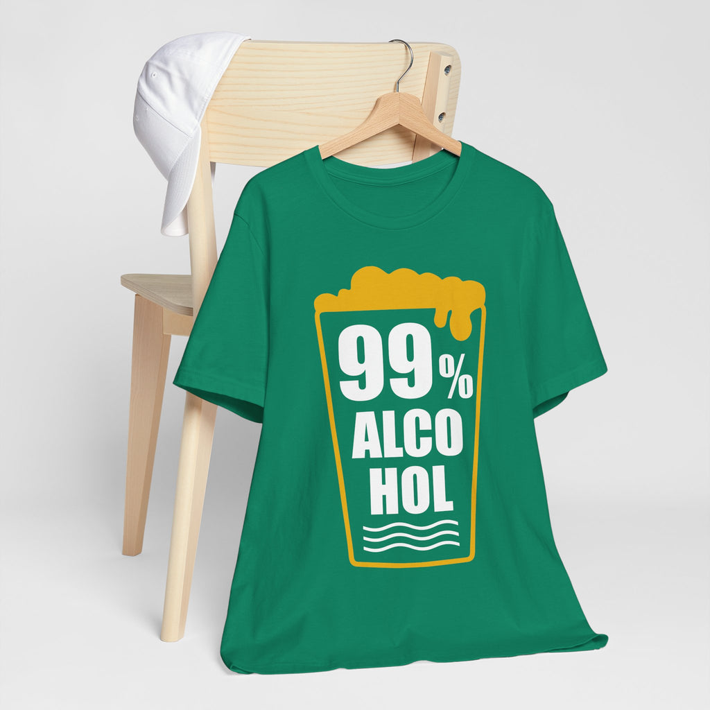 99% Alcohol Beer Glass Graphic Tee