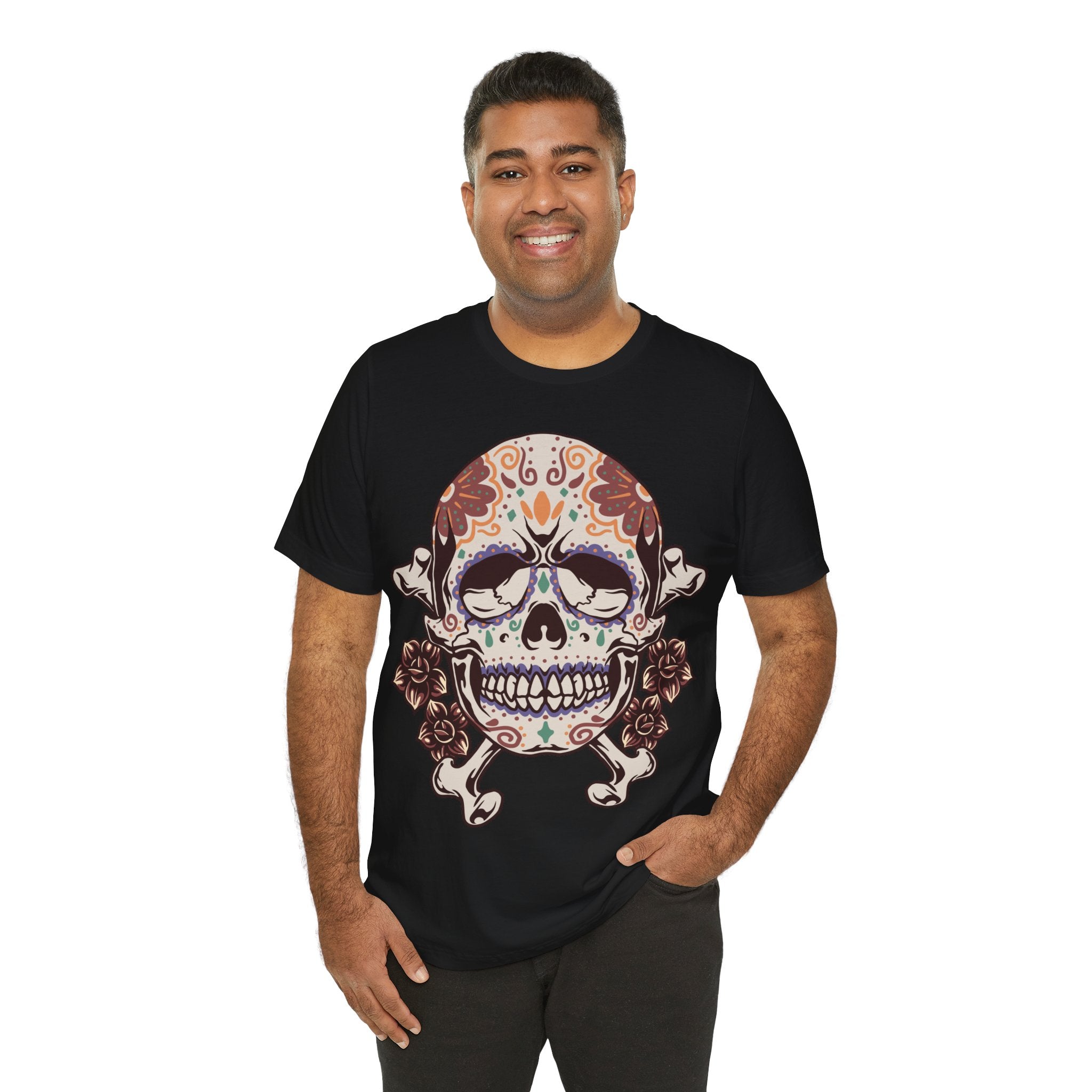 Sugar Skull Tee — Floral Day of the Dead Skull T-Shirt