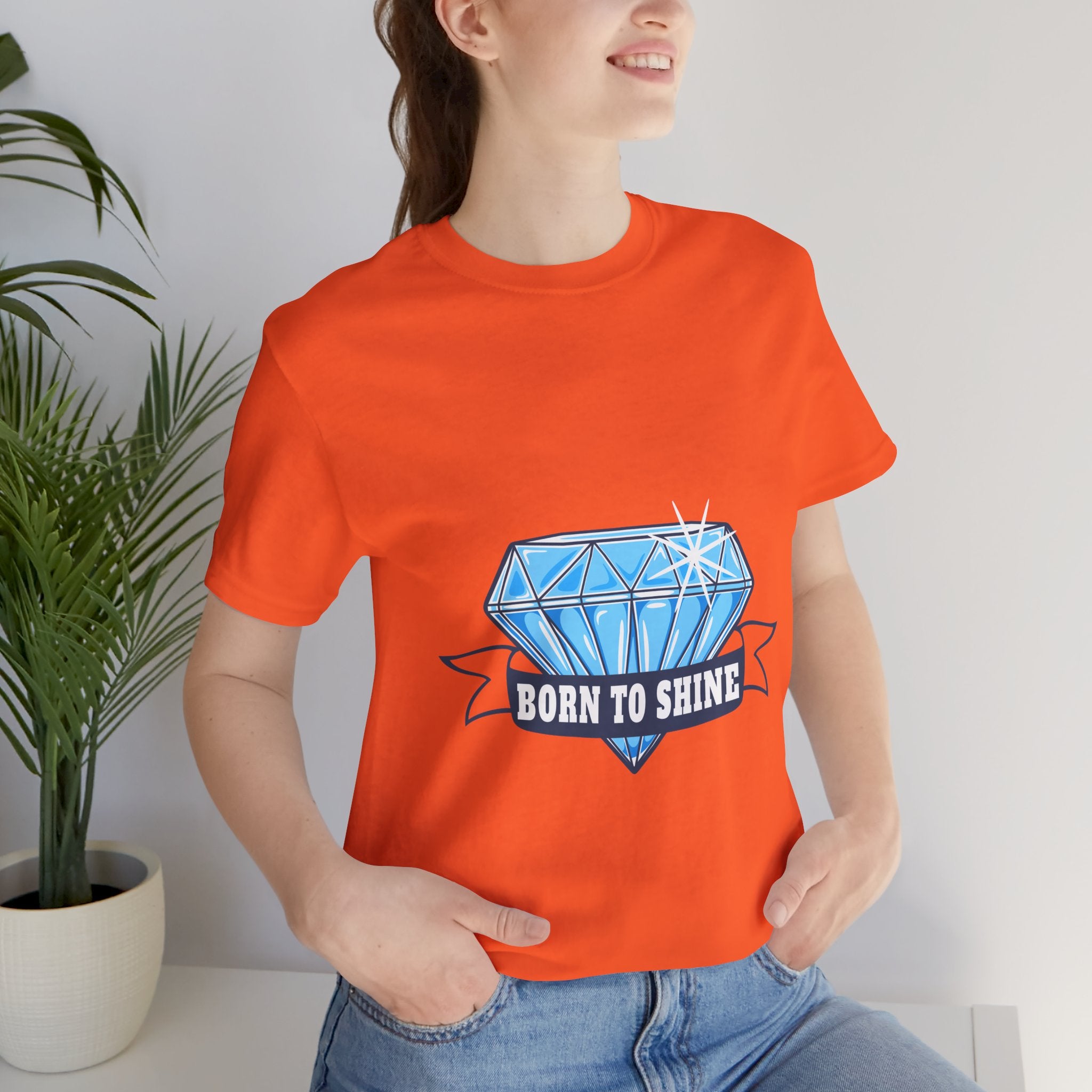Born to Shine Diamond Graphic Tee — Inspirational Casual T‑Shirt