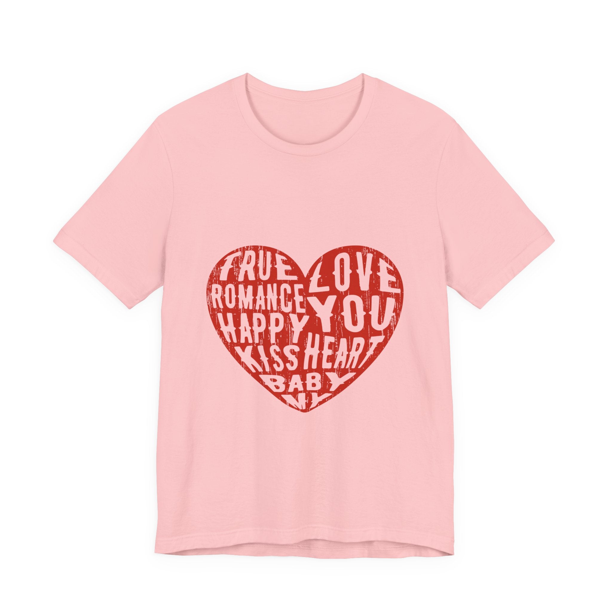 Heart Word Art Tee - Love You Romance Valentine T-Shirt