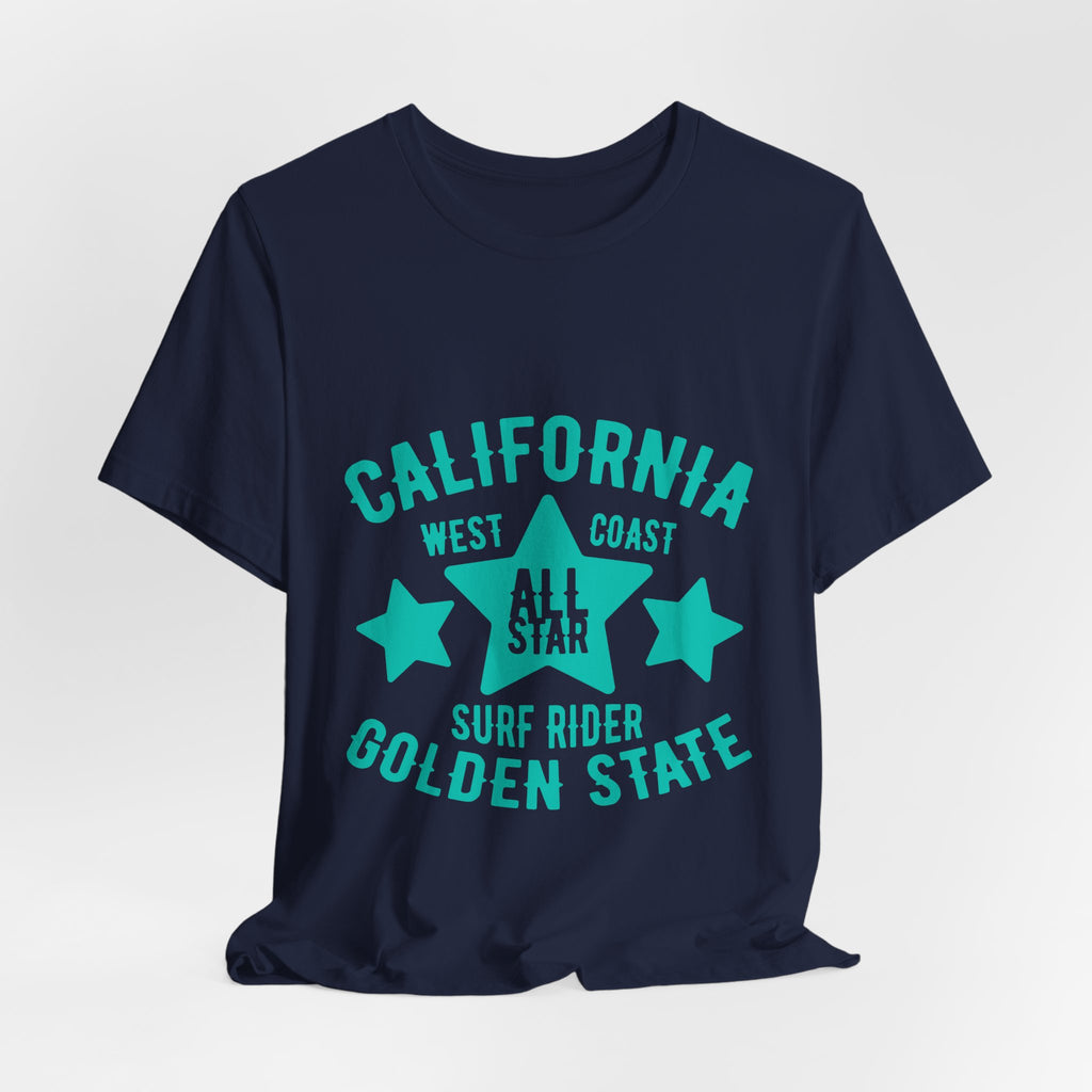 California Golden State Surf Rider Tee — West Coast All Star Graphic T-Shirt