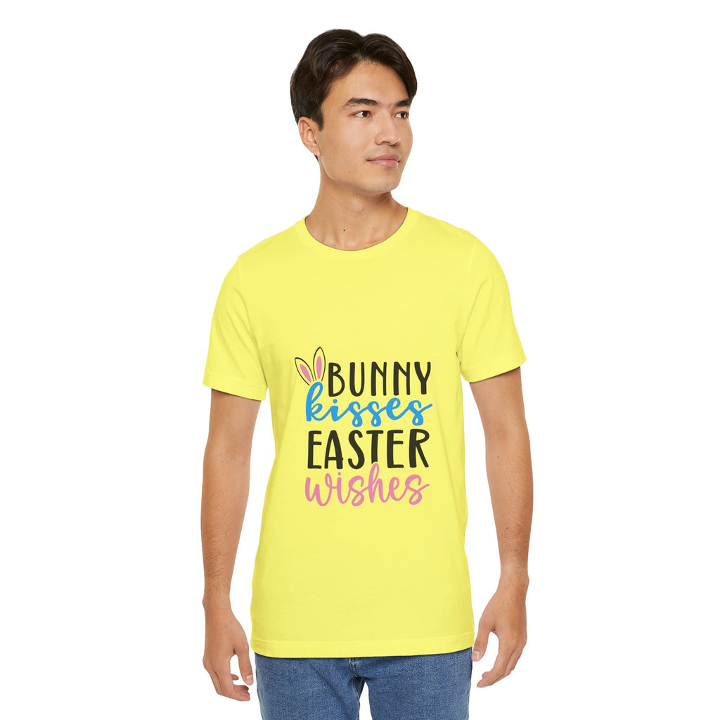 Easter Tee — "Bunny Kisses, Easter Wishes" Graphic Shirt