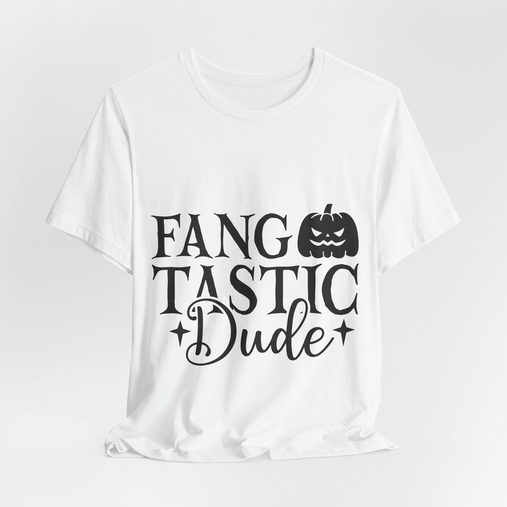 Fangtastic Dude Halloween Tee — Funny Pumpkin Vampire Graphic T-Shirt