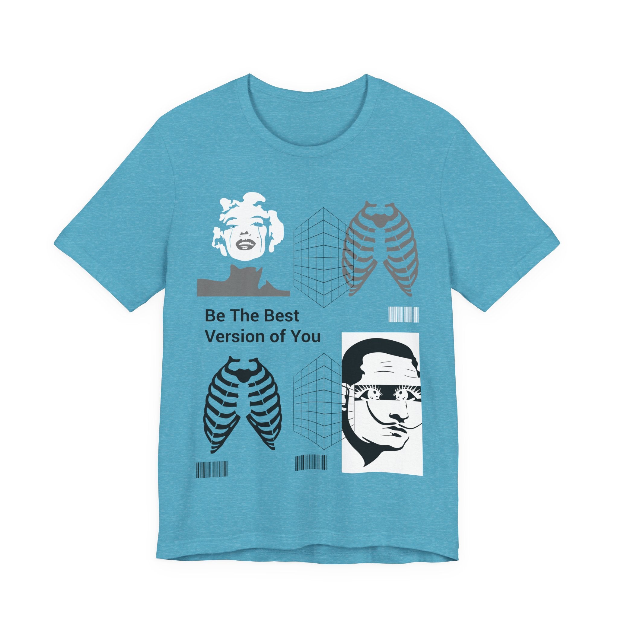 Motivational Graphic Tee — “Be The Best Version of You” Collage Shirt