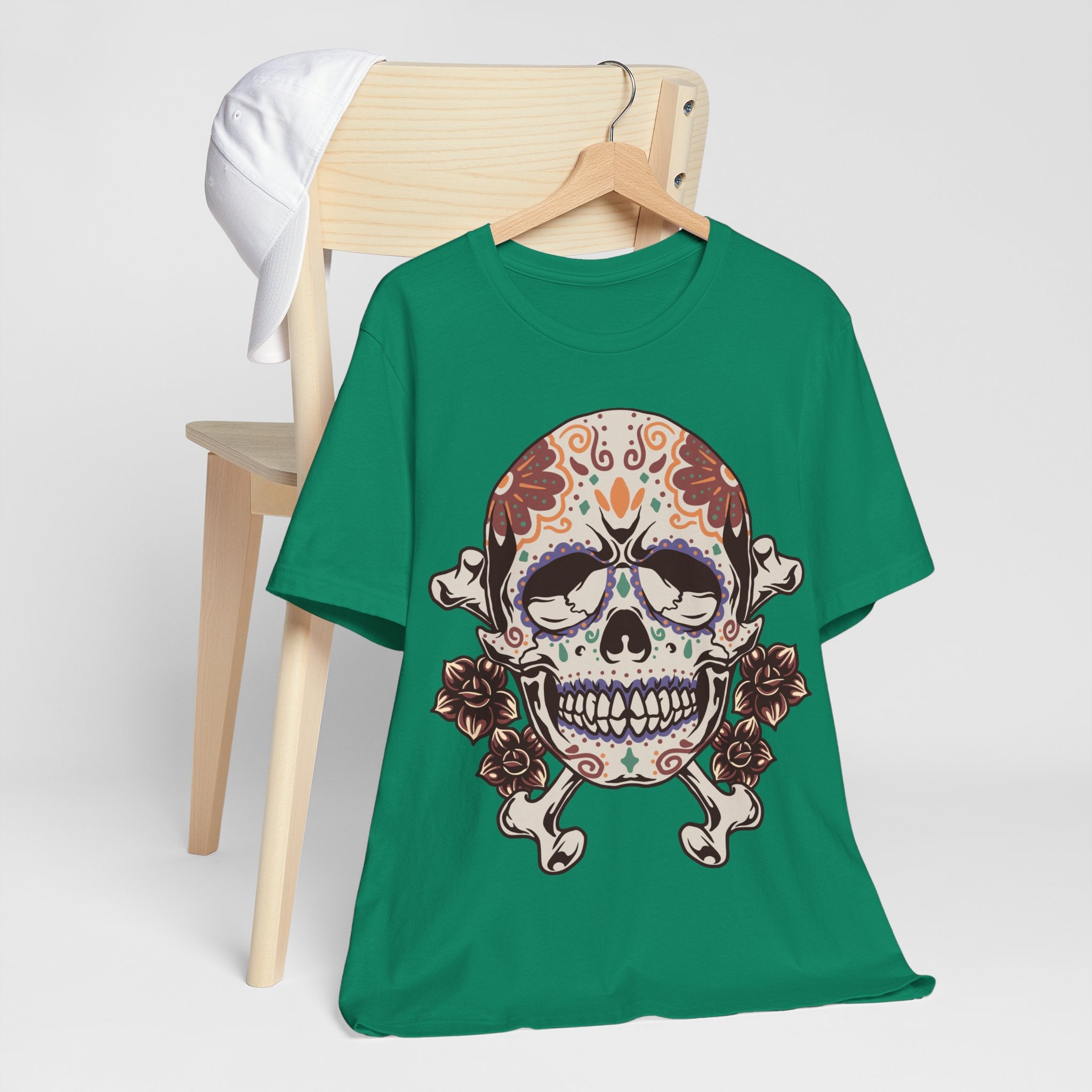 Sugar Skull Tee — Floral Day of the Dead Skull T-Shirt