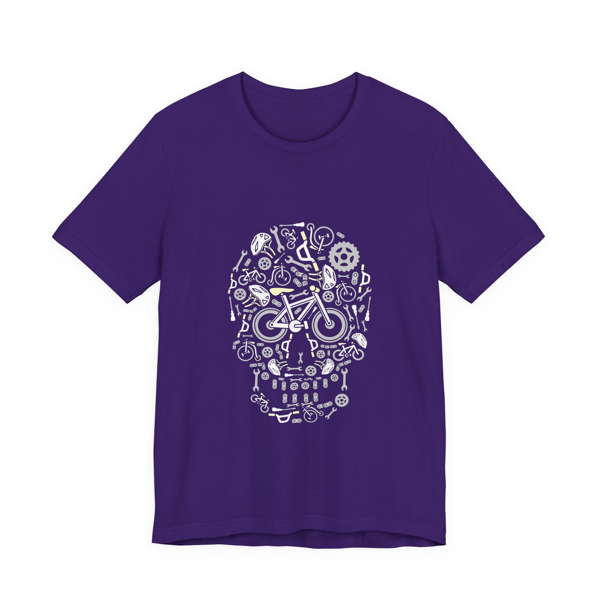 Bicycle Parts Skull T-Shirt — Cyclist Skeleton Graphic Tee