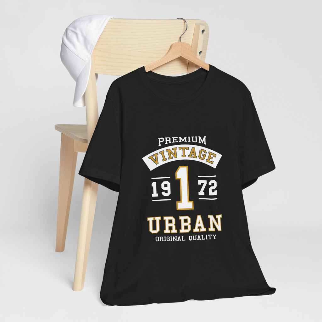 Vintage 1972 Urban Tee — Premium Retro Number 1 Graphic T-Shirt
