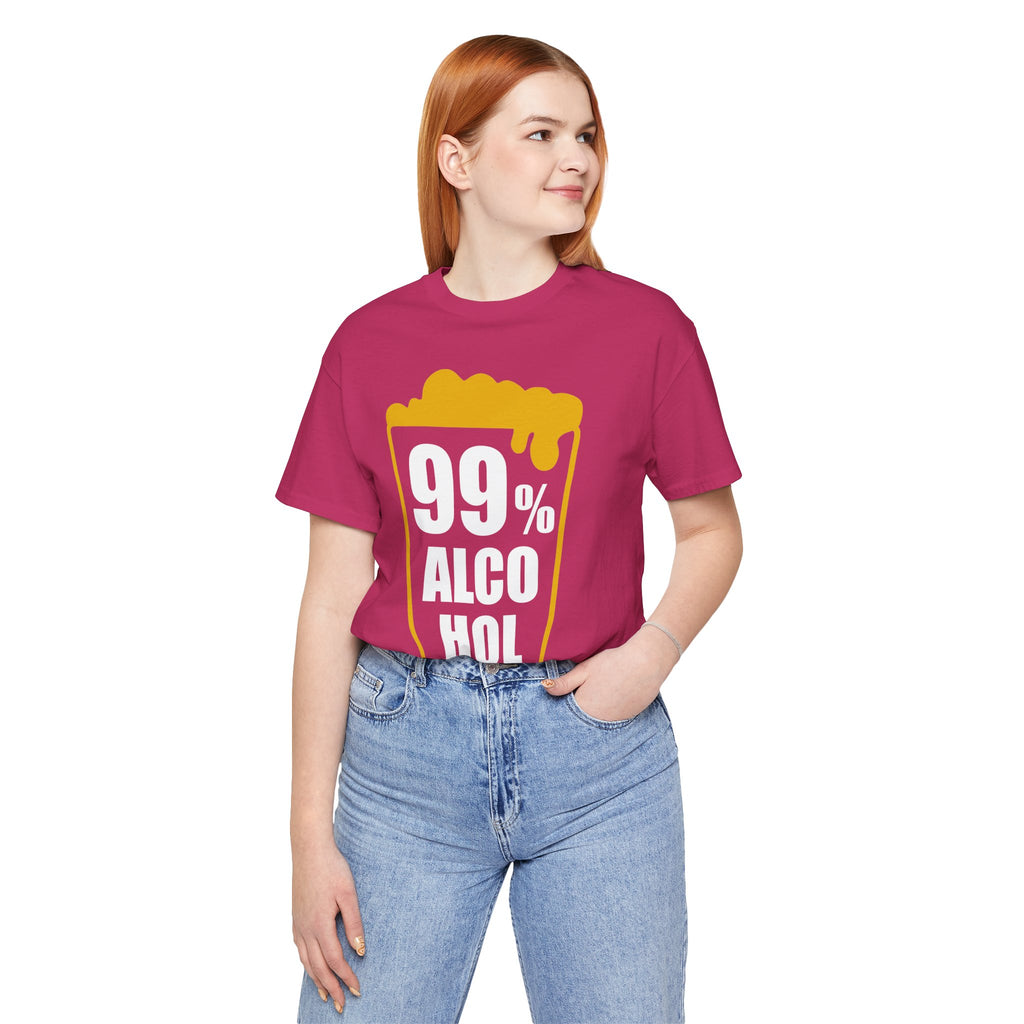 99% Alcohol Beer Glass Graphic Tee