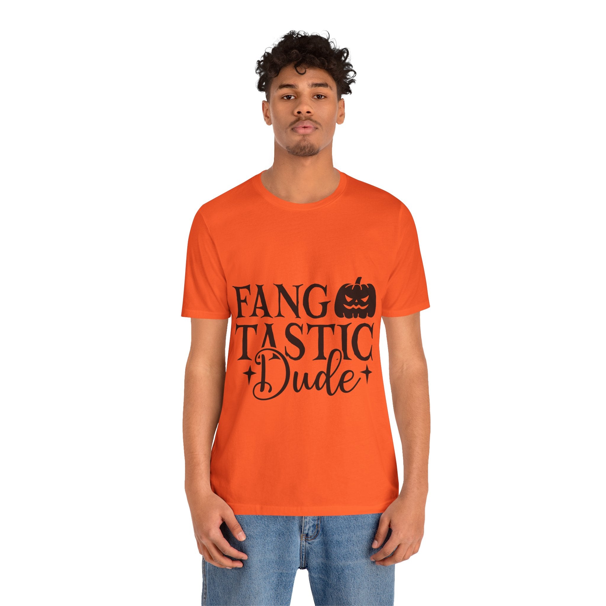 Fangtastic Dude Halloween Tee — Funny Pumpkin Vampire Graphic T-Shirt