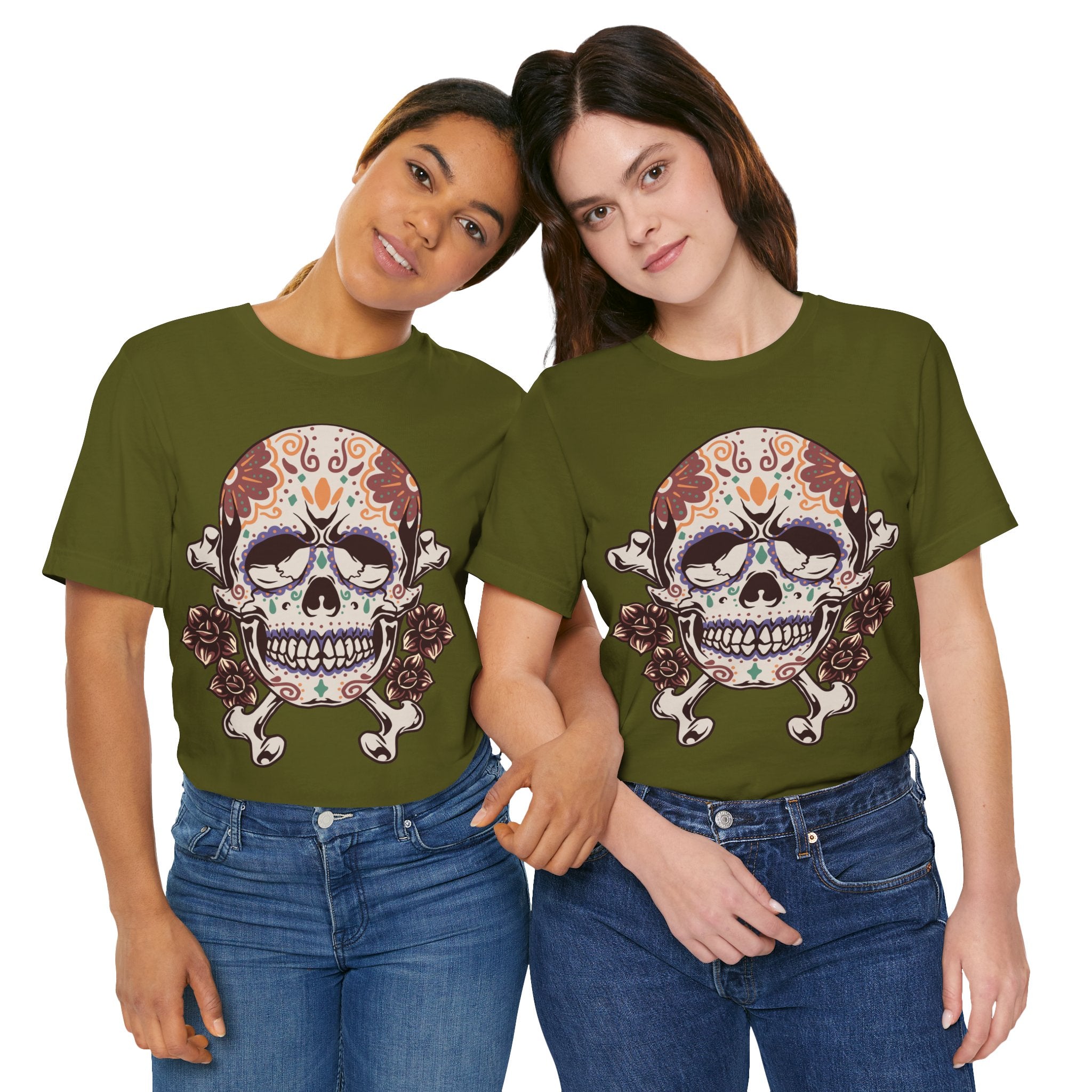 Sugar Skull Tee — Floral Day of the Dead Skull T-Shirt