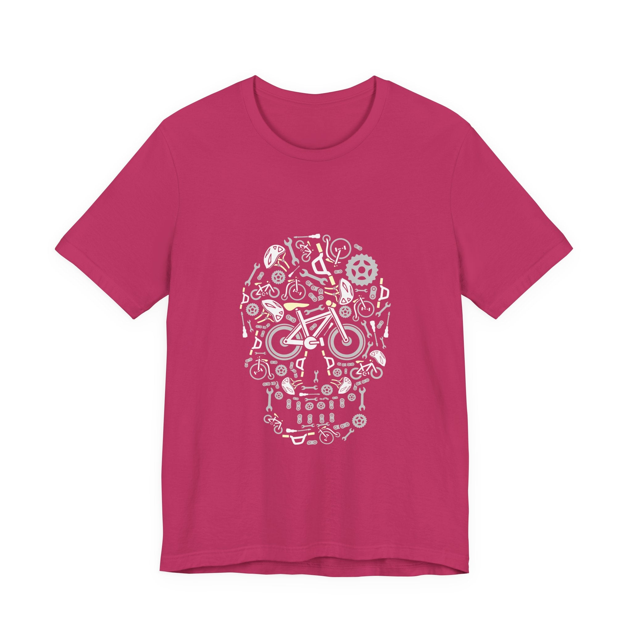 Bicycle Parts Skull T-Shirt — Cyclist Skeleton Graphic Tee