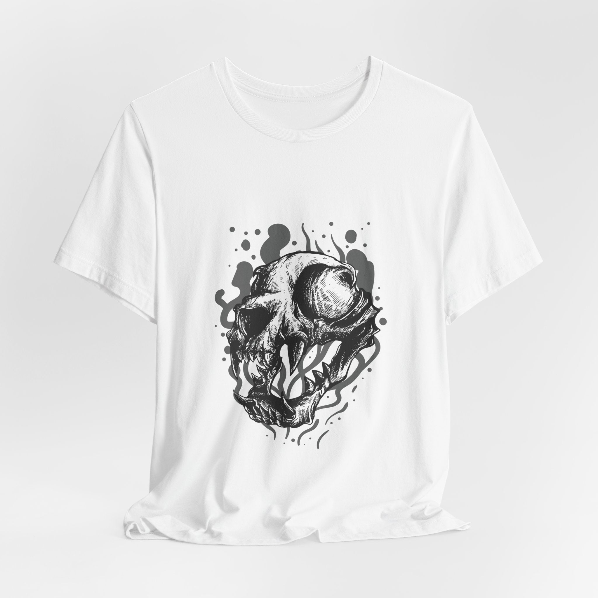Skull Ink Graphic Tee — Monochrome Horror Skull T-Shirt
