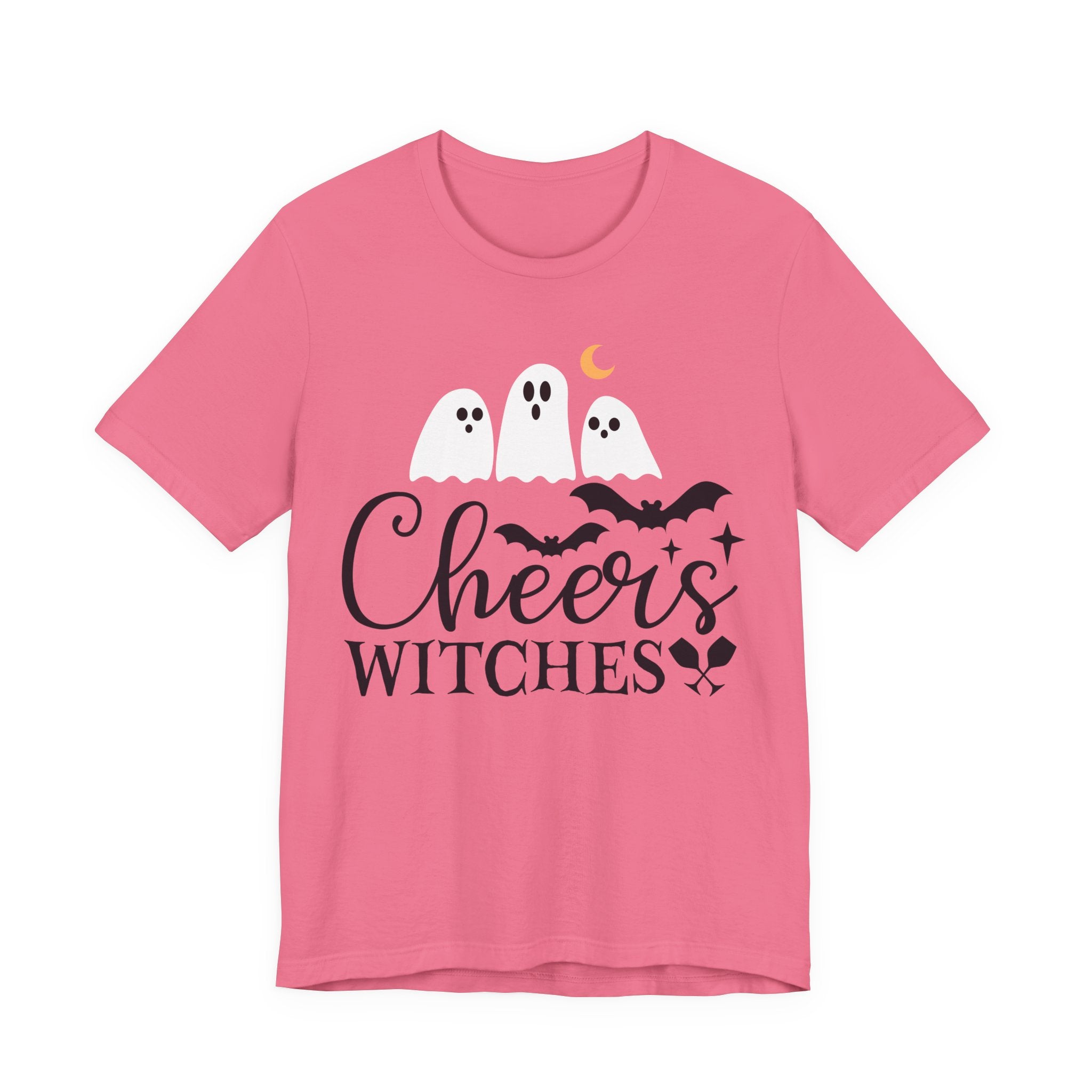 Cheers Witches Halloween Tee — Cute Ghosts, Bats & Party Slogan