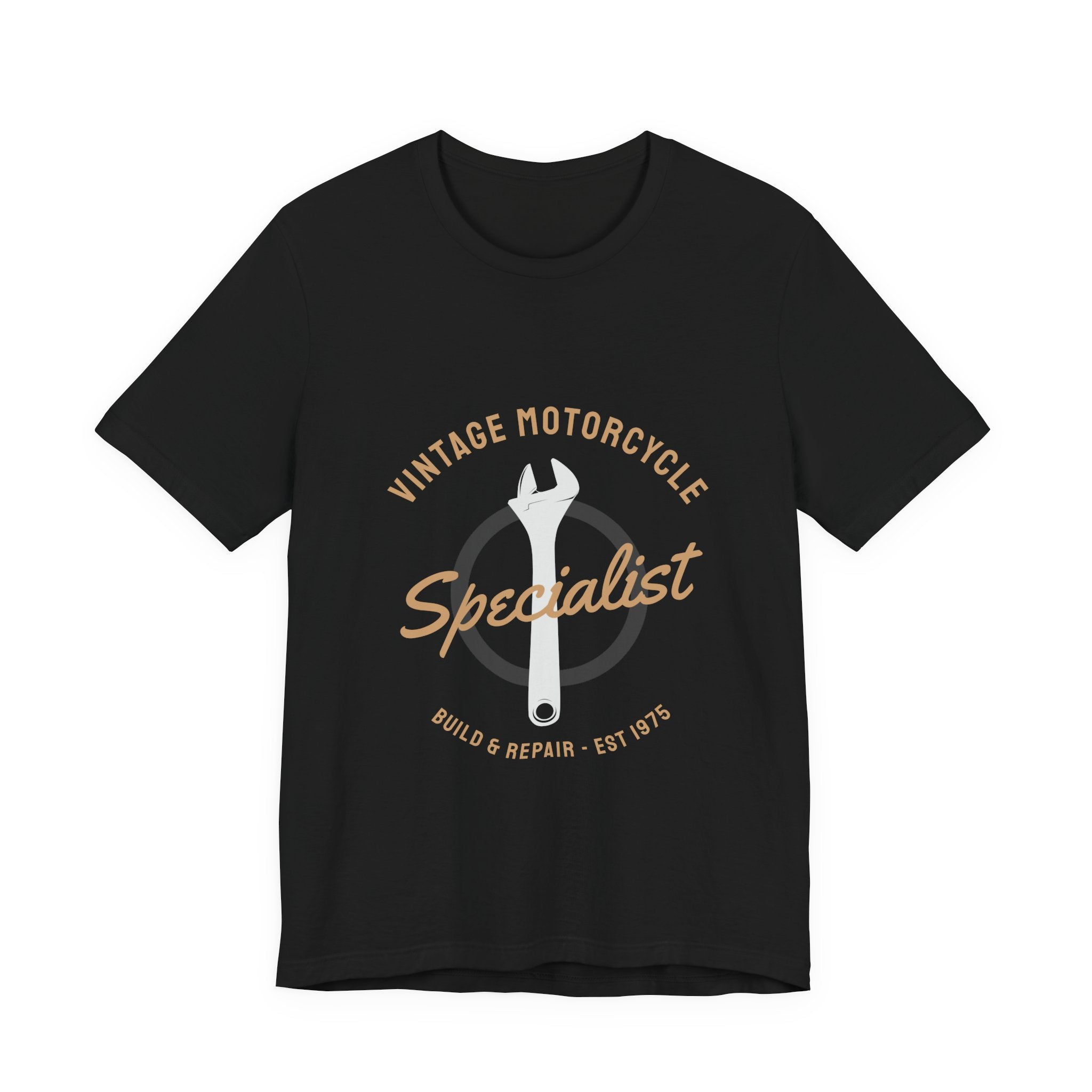 Vintage Motorcycle Specialist T-Shirt — Build & Repair Retro Wrench Tee