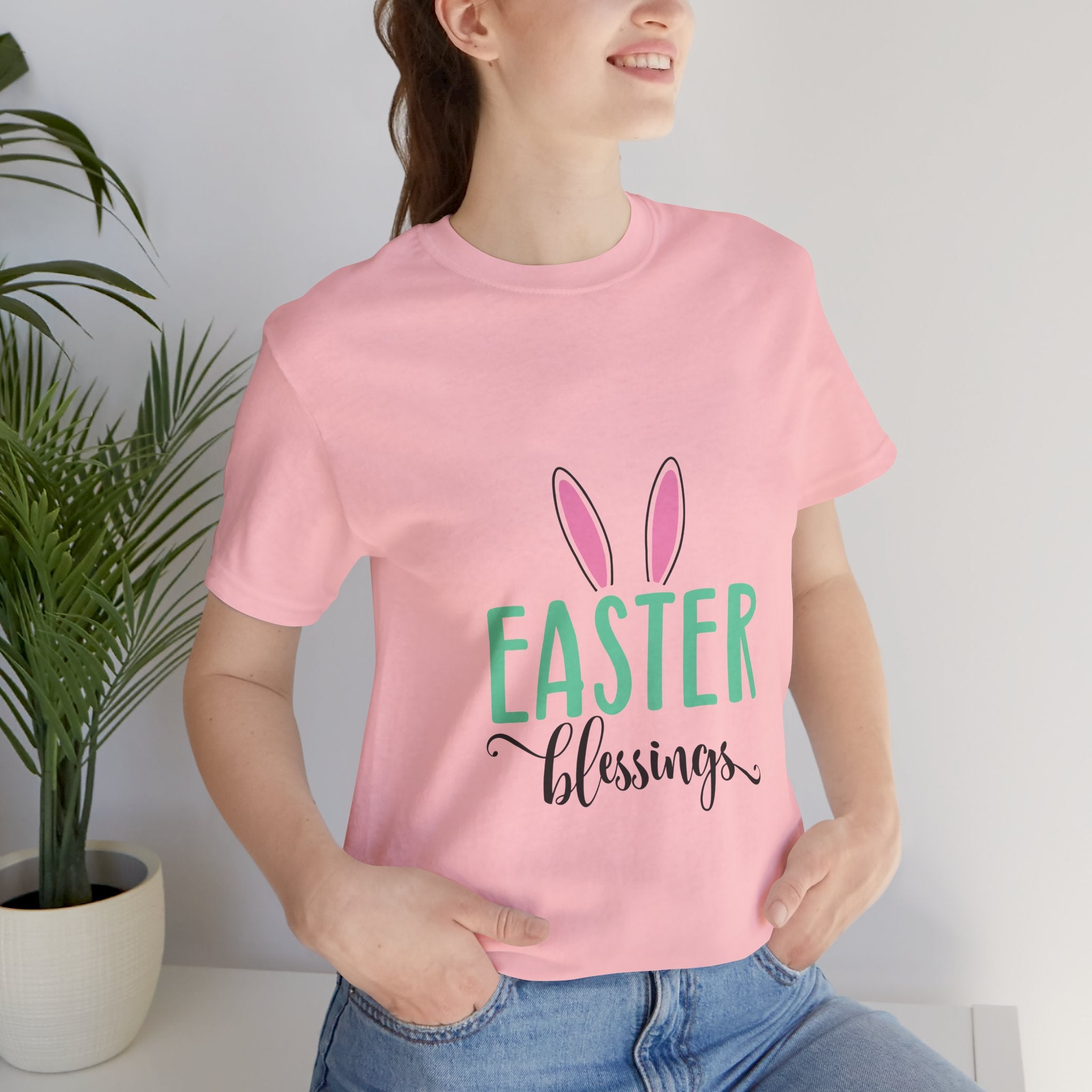 Easter Blessings Tee — Bunny Ears Spring Holiday Shirt