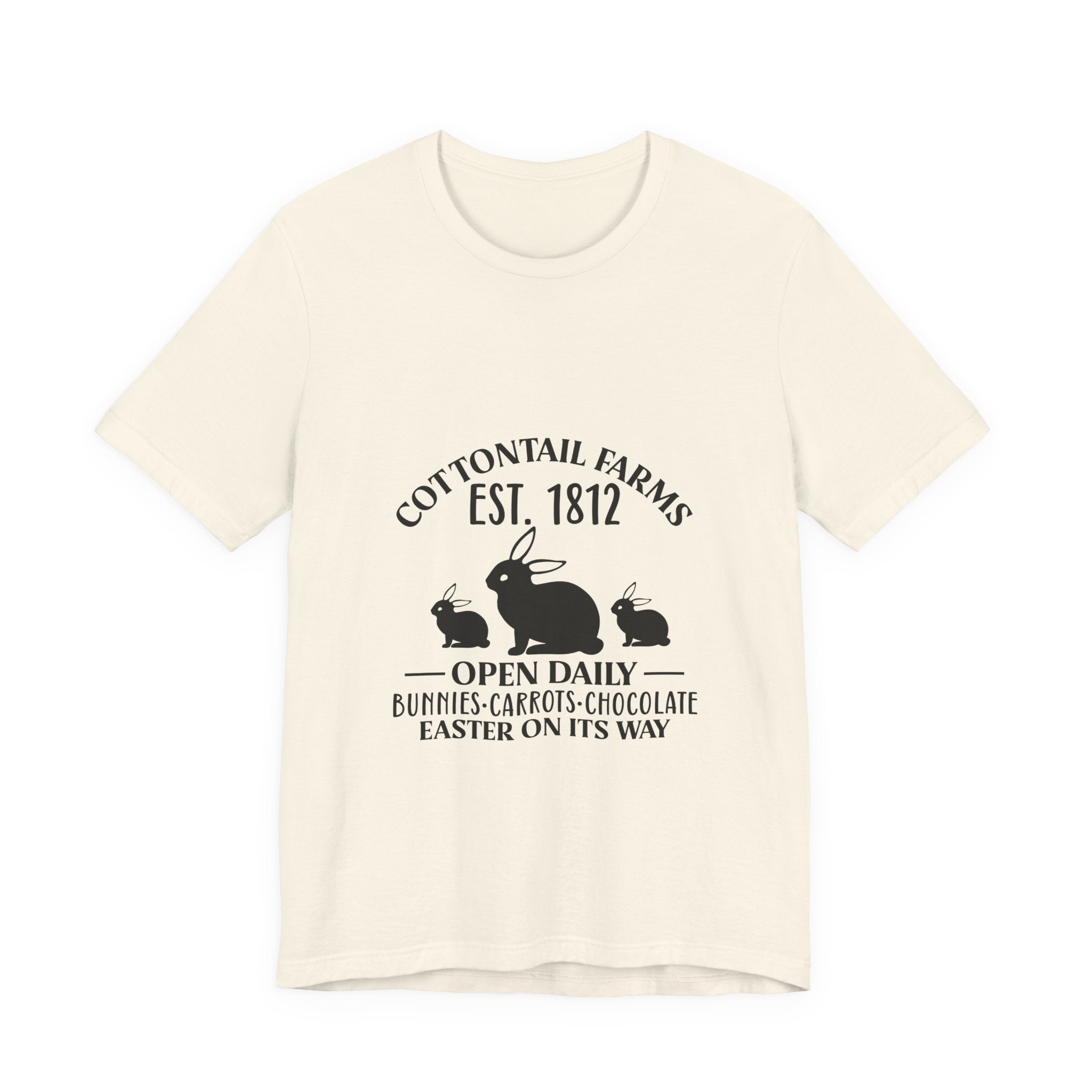 Easter Bunny Farm T-Shirt — "Cottontail Farms Est. 1812" Vintage Easter Tee