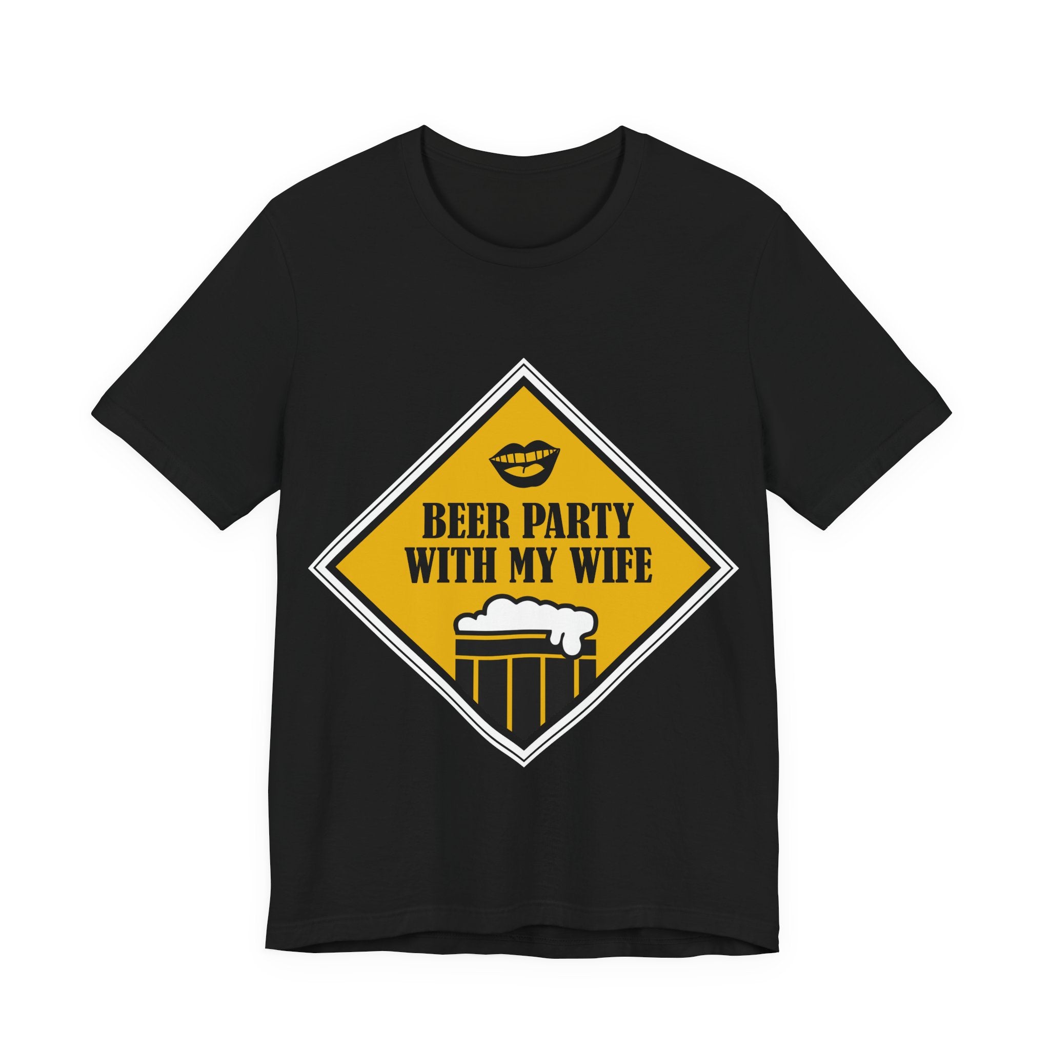 Beer Party With My Wife T-Shirt — Funny Couples Beer Tee