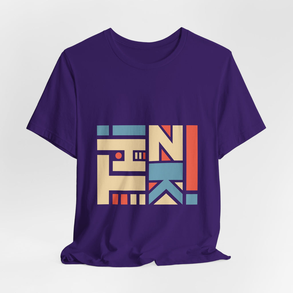 Geometric Retro Block Tee