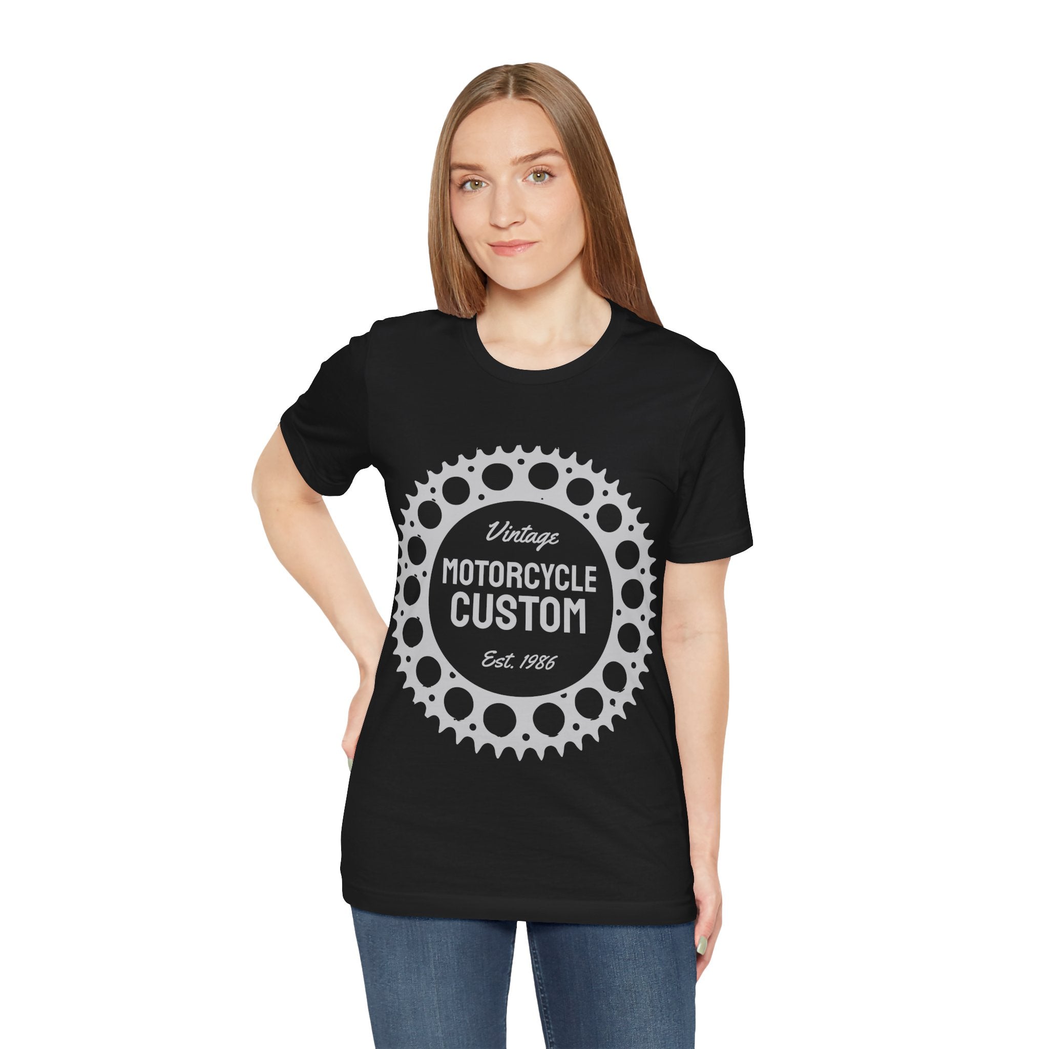 Vintage Motorcycle Custom Tee — 'Motorcycle Custom' Graphic T-Shirt