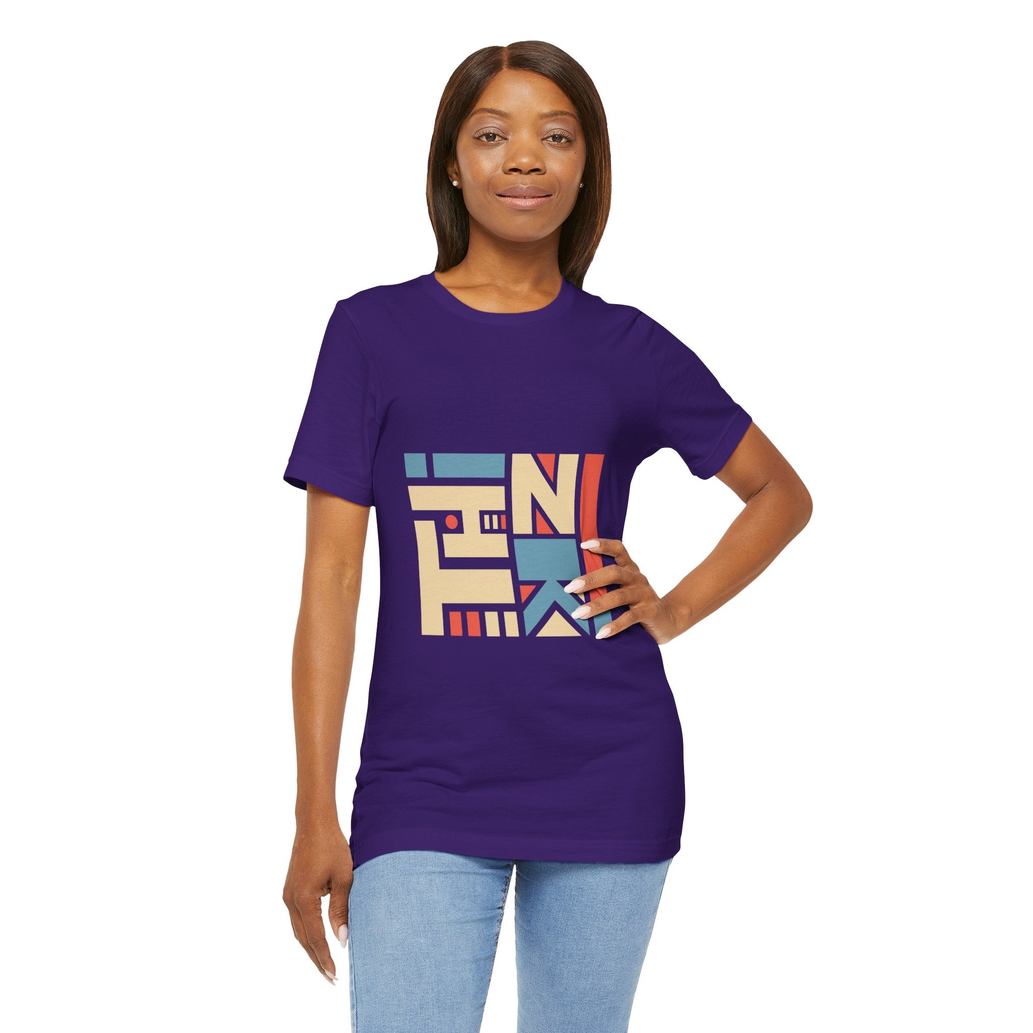 Geometric Retro Block Tee