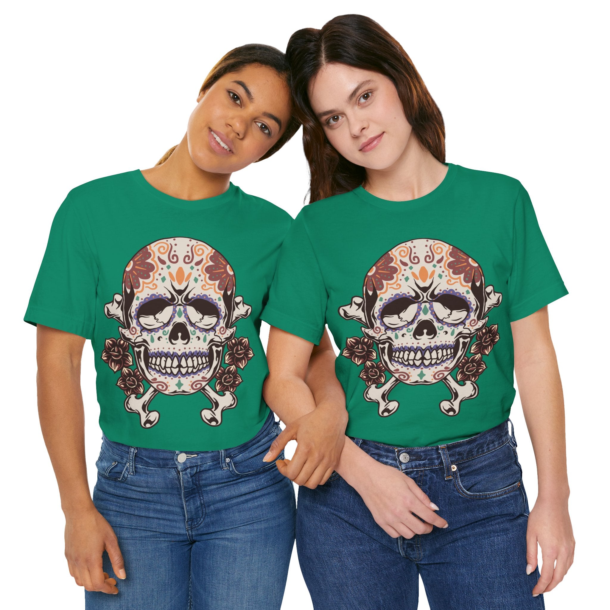 Sugar Skull Tee — Floral Day of the Dead Skull T-Shirt