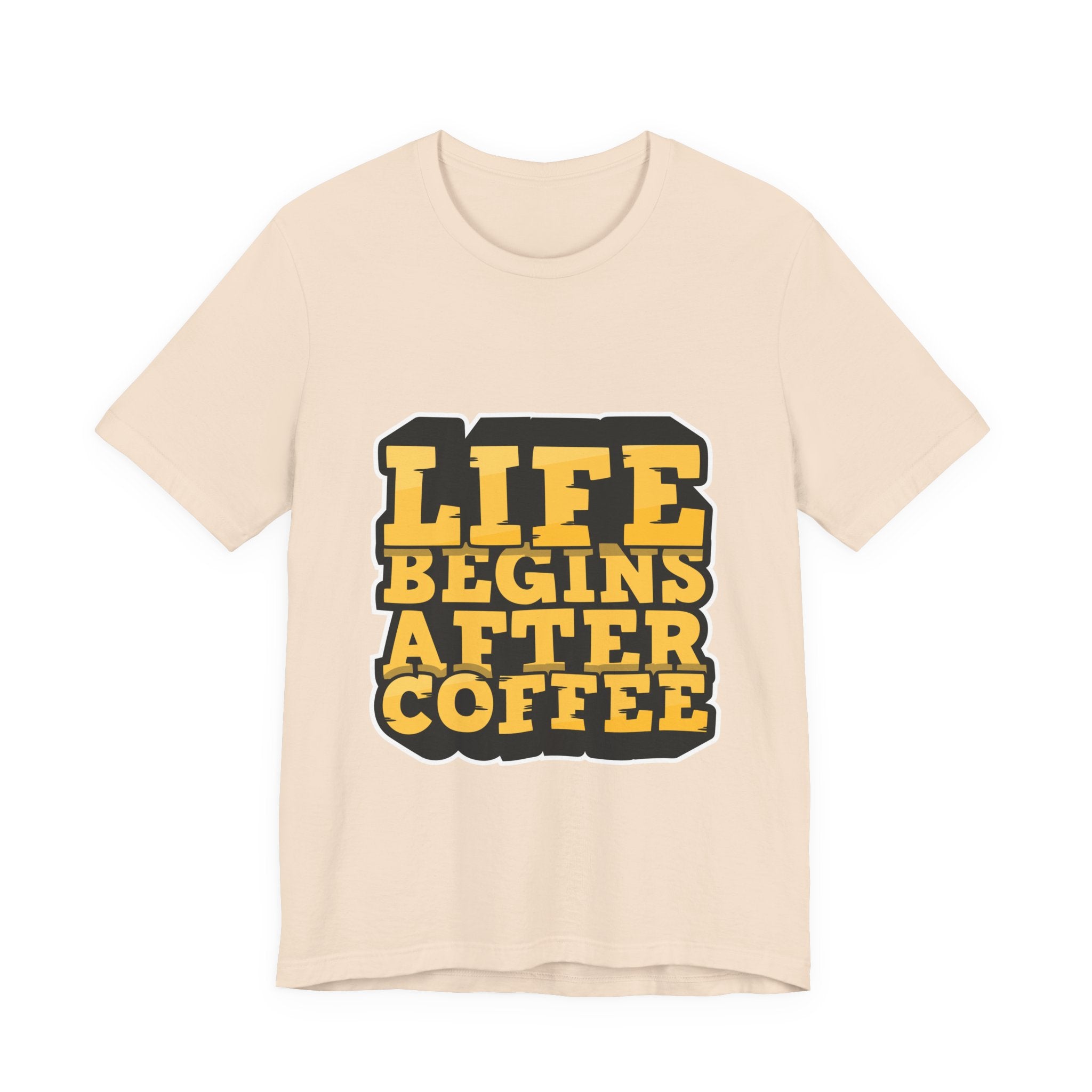 Coffee T-Shirt — "Life Begins After Coffee" Retro Graphic Tee