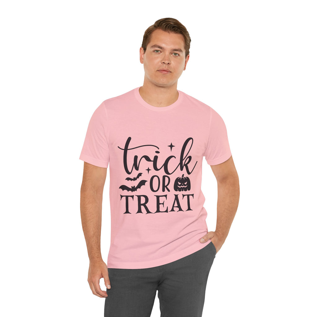 Trick or Treat Halloween T-Shirt — Pumpkin & Bats Spooky Tee