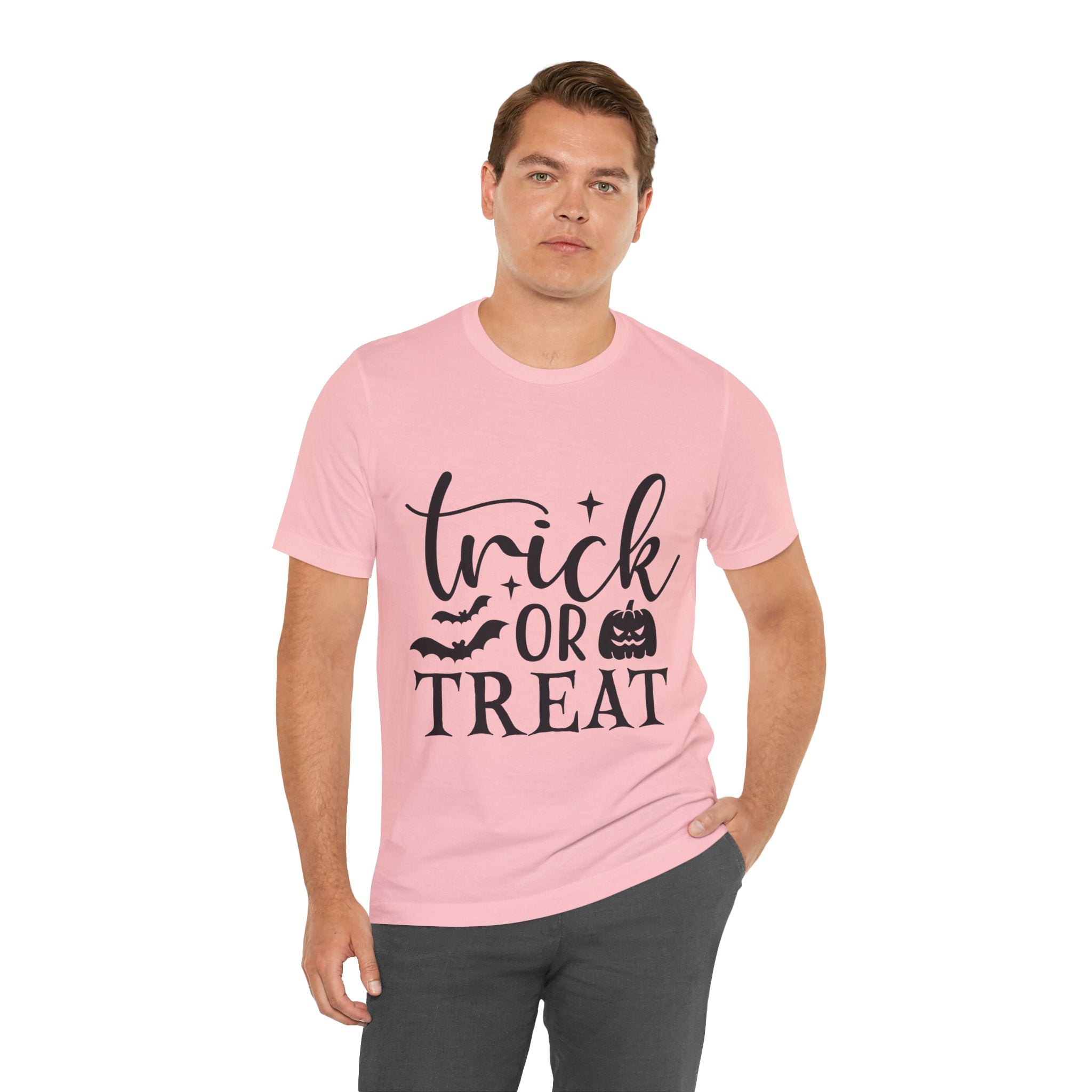 Trick or Treat Halloween T-Shirt — Pumpkin & Bats Spooky Tee