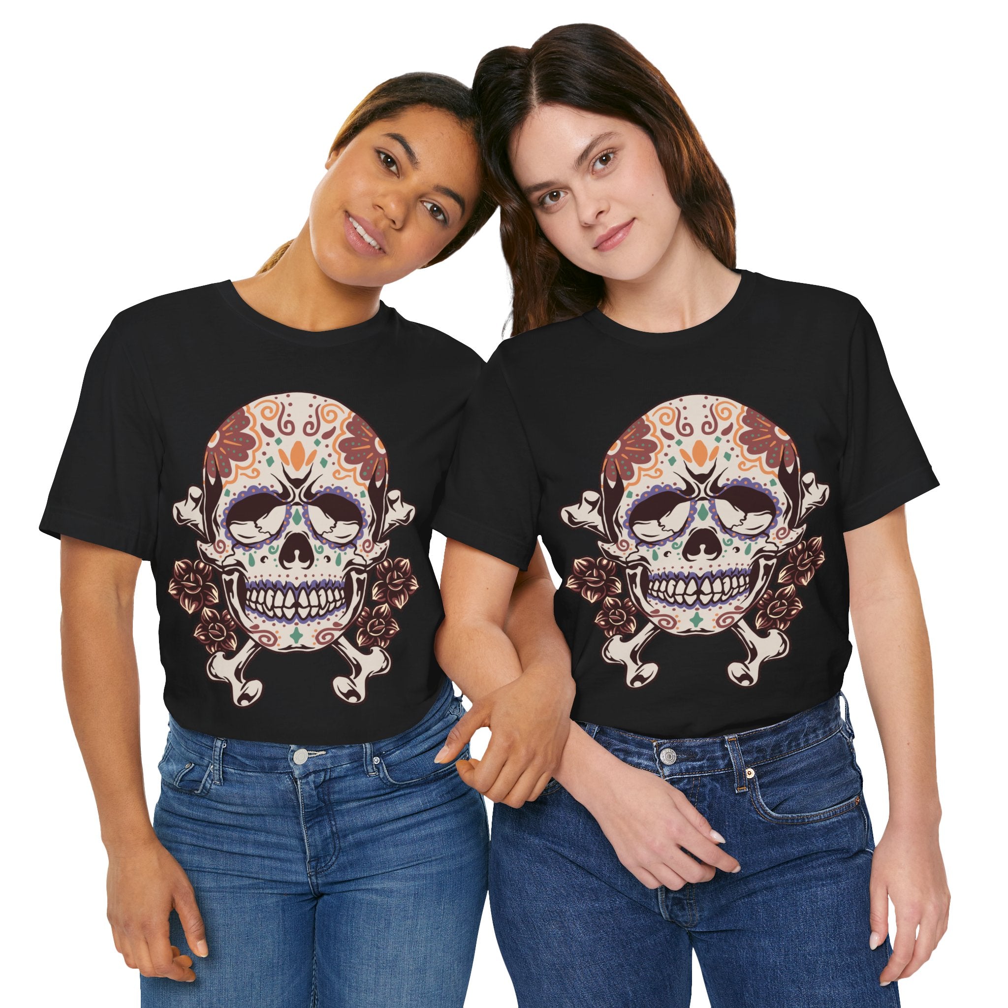 Sugar Skull Tee — Floral Day of the Dead Skull T-Shirt