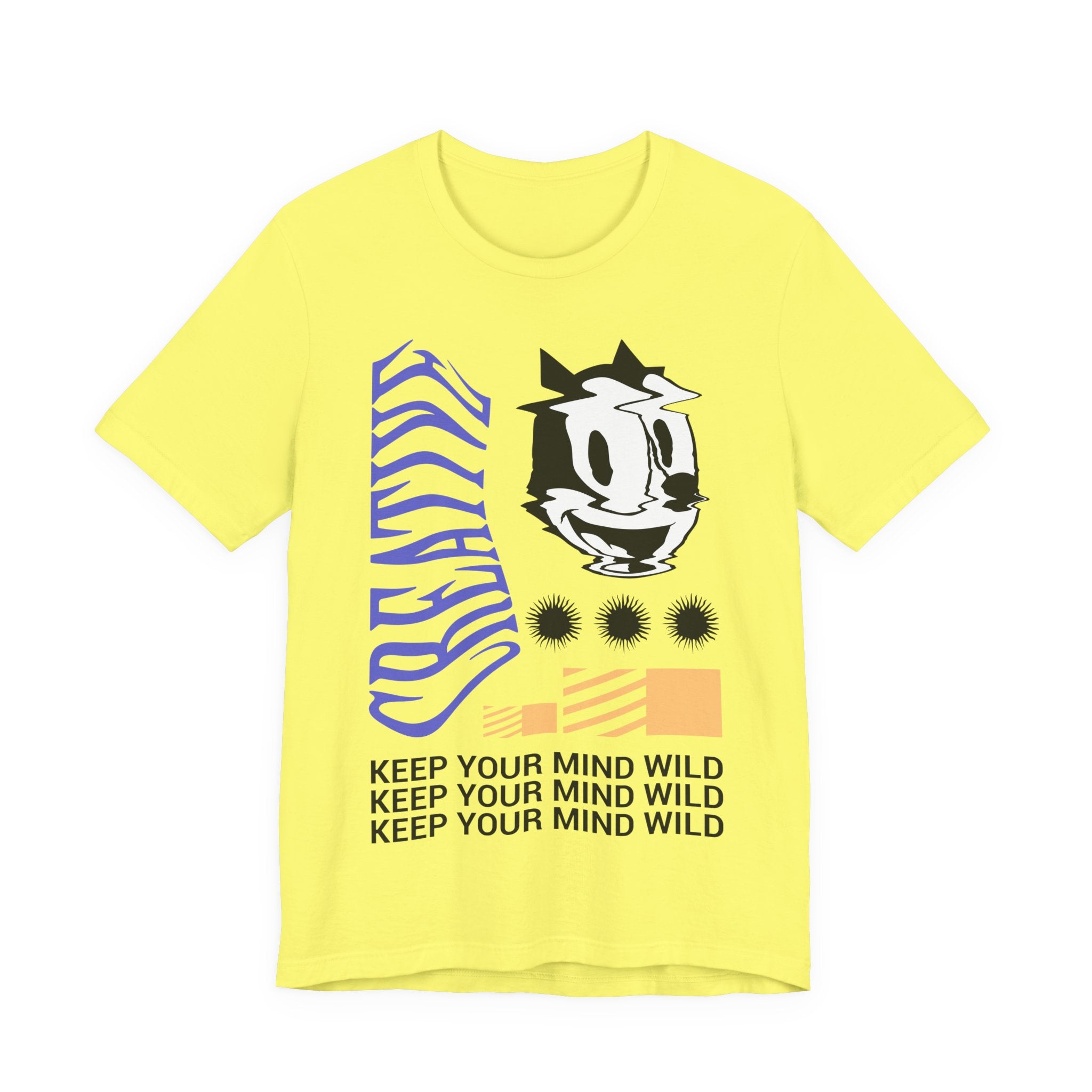 KEEP YOUR MIND WILD Graphic Tee — Distorted Cartoon Art T‑Shirt