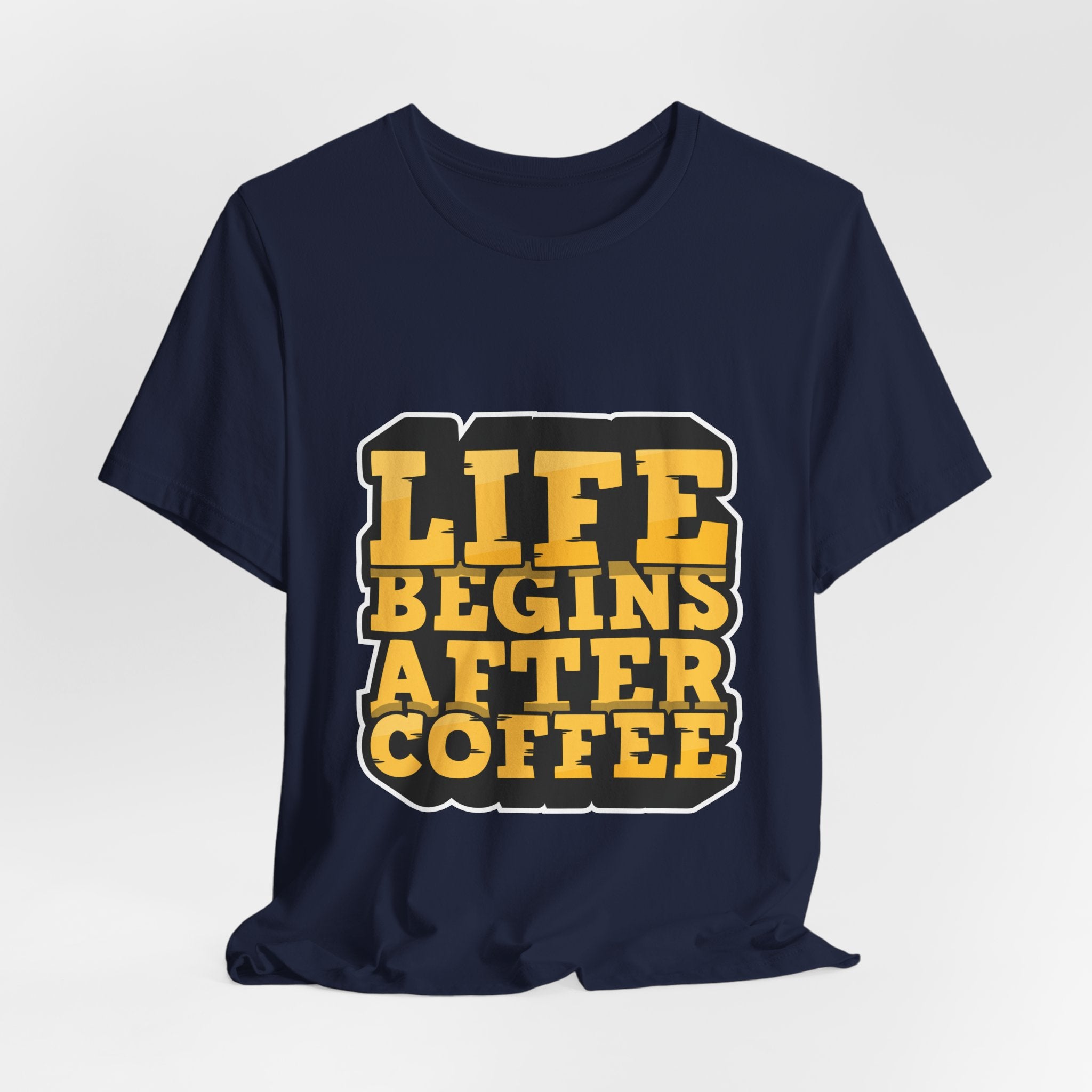 Coffee T-Shirt — "Life Begins After Coffee" Retro Graphic Tee