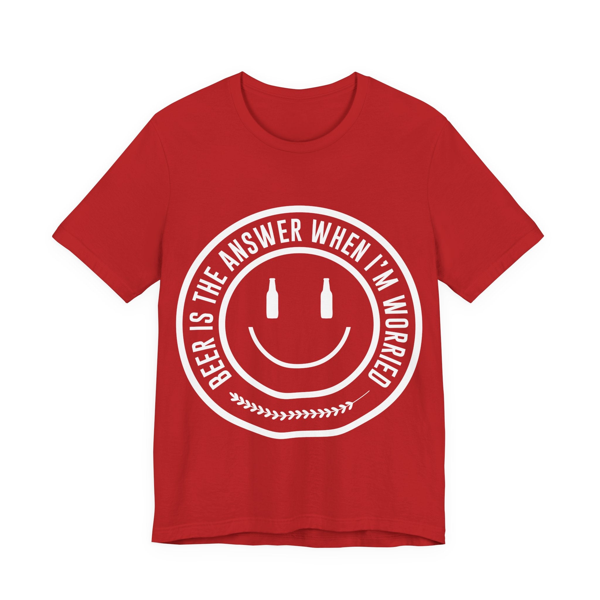 Beer Is The Answer T-Shirt — Funny Smiley Beer Graphic Tee