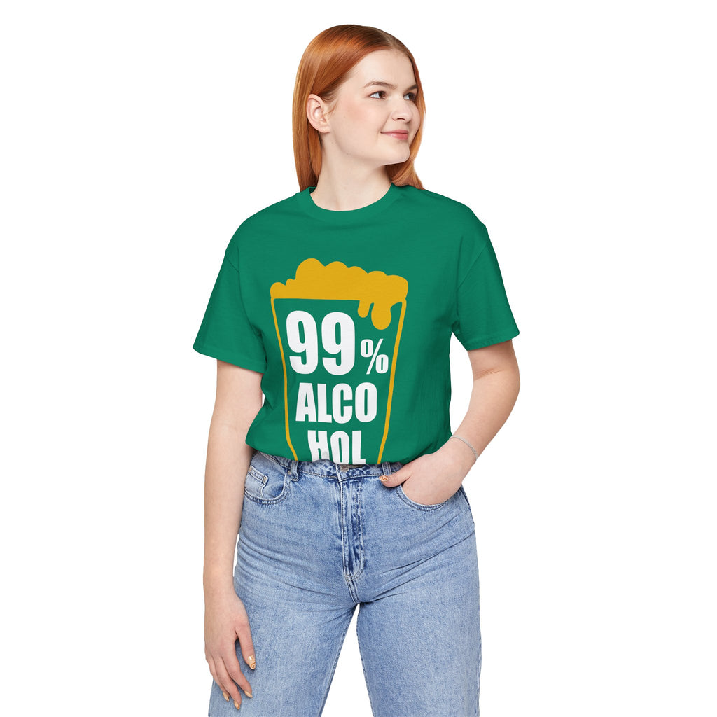99% Alcohol Beer Glass Graphic Tee