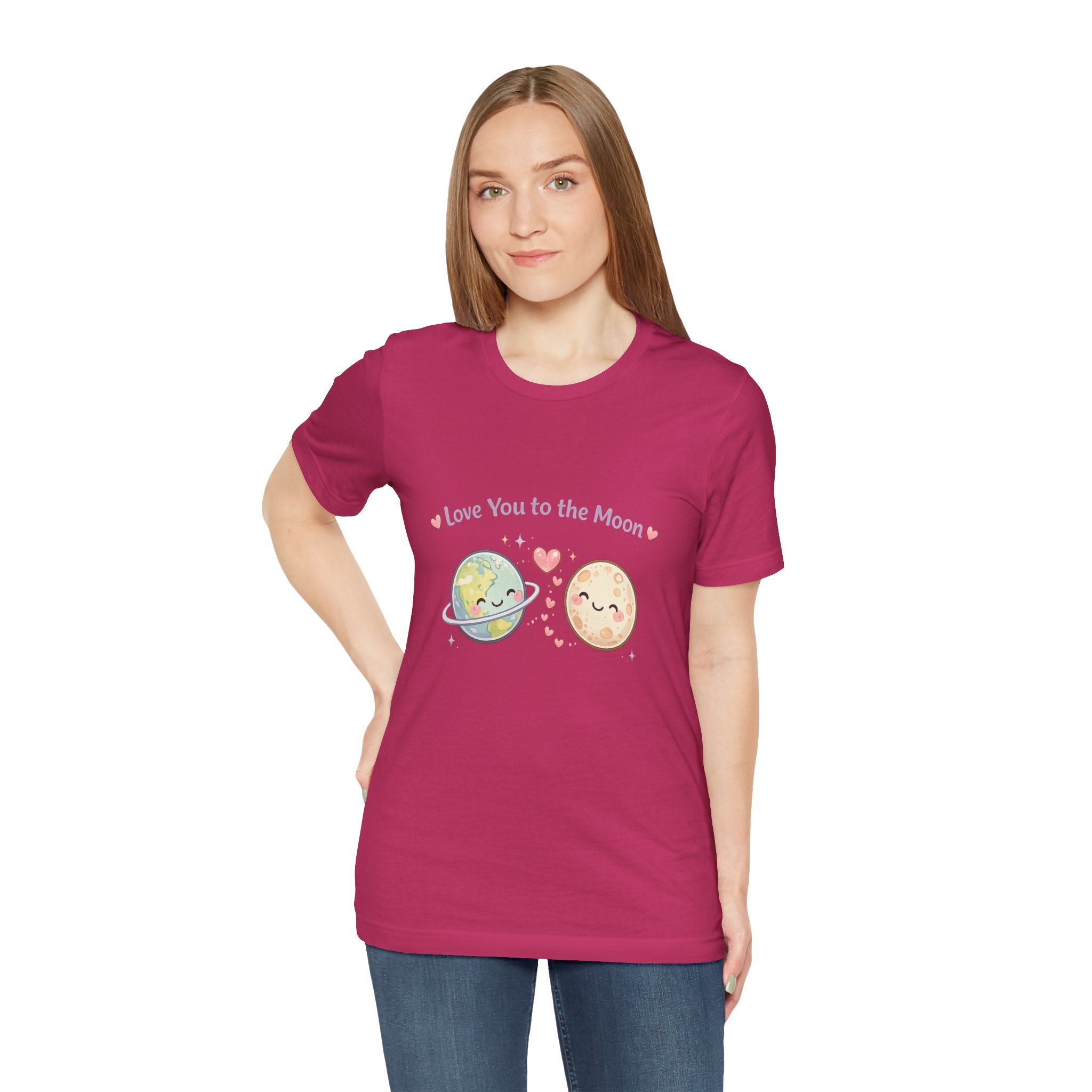 Love You to the Moon T-Shirt — Cute Planet & Moon Couple Tee