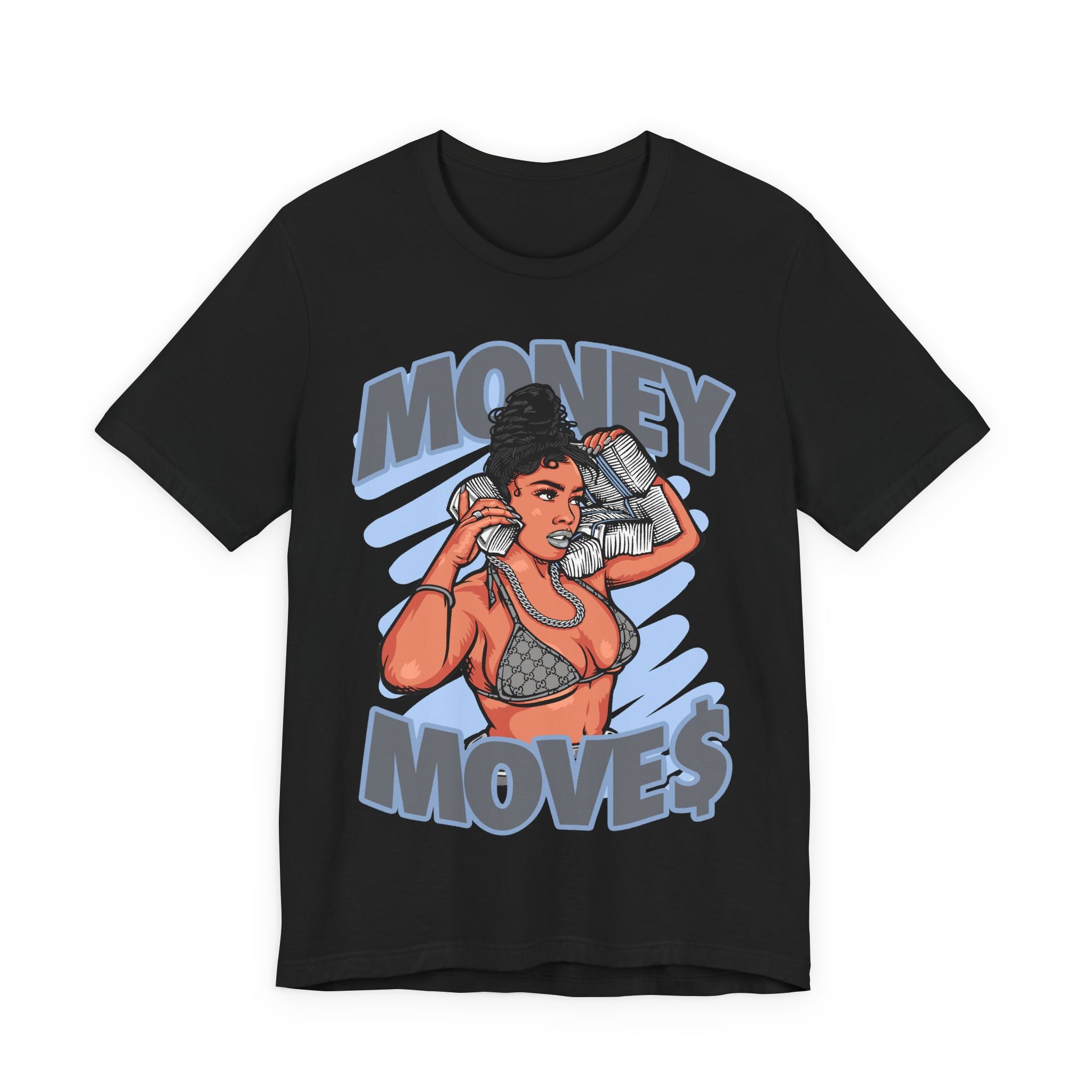 Money Moves T-Shirt — Graphic 'Money Move' Woman with Cash Tee