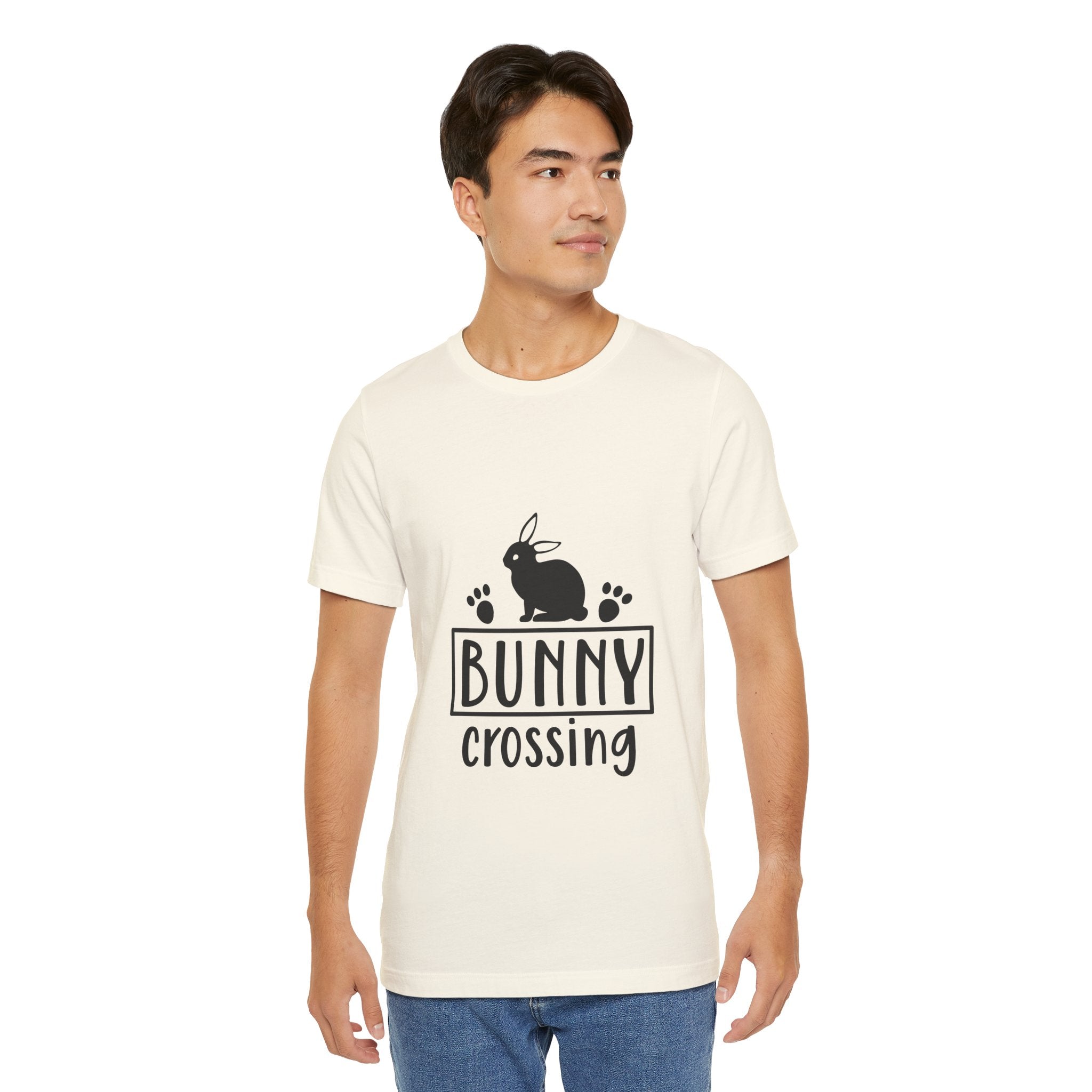 Bunny Crossing T‑Shirt — Cute Rabbit Graphic Tee for Easter & Animal Lovers