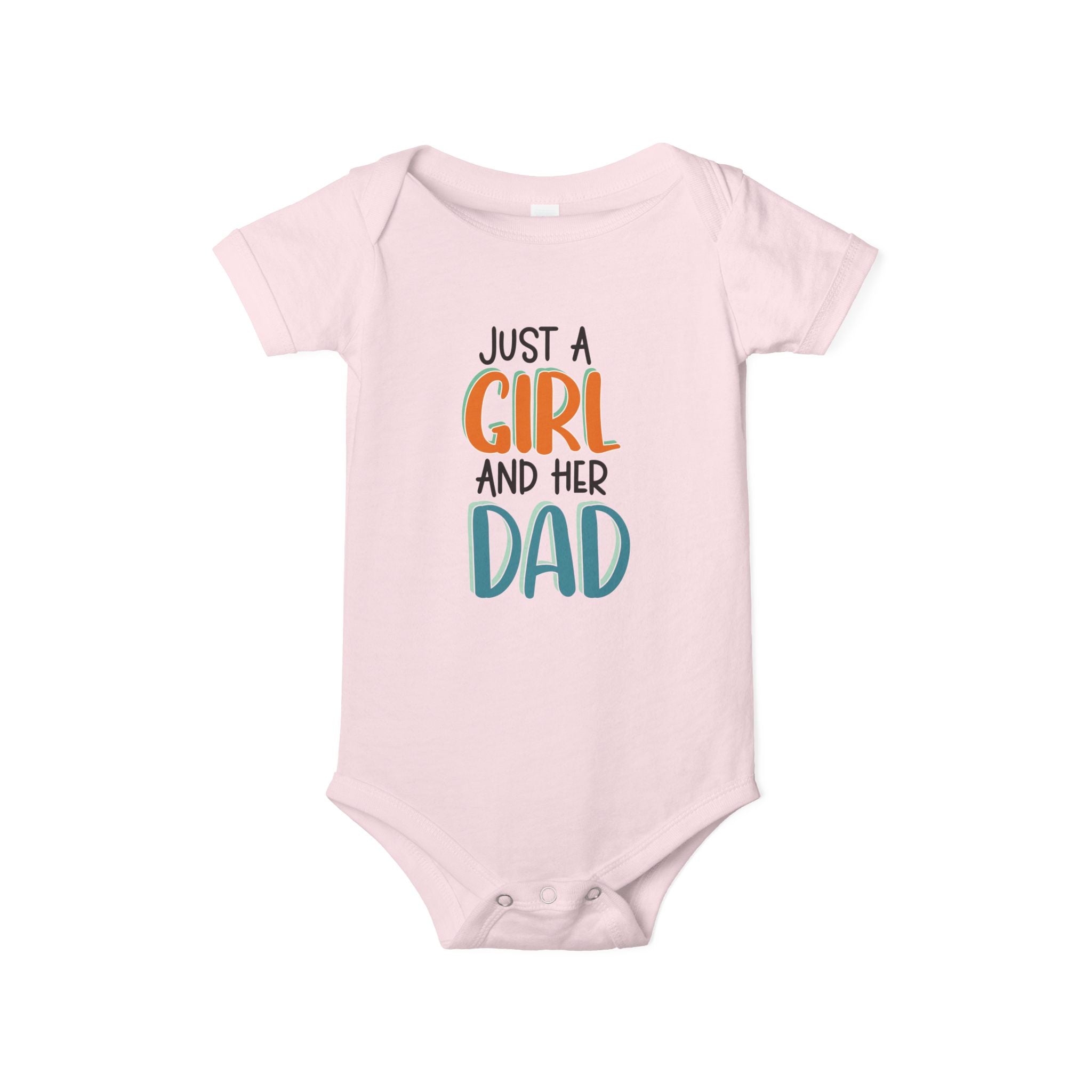 Infant One-Piece – "Just a Girl and Her Dad" Cute Baby Bodysuit