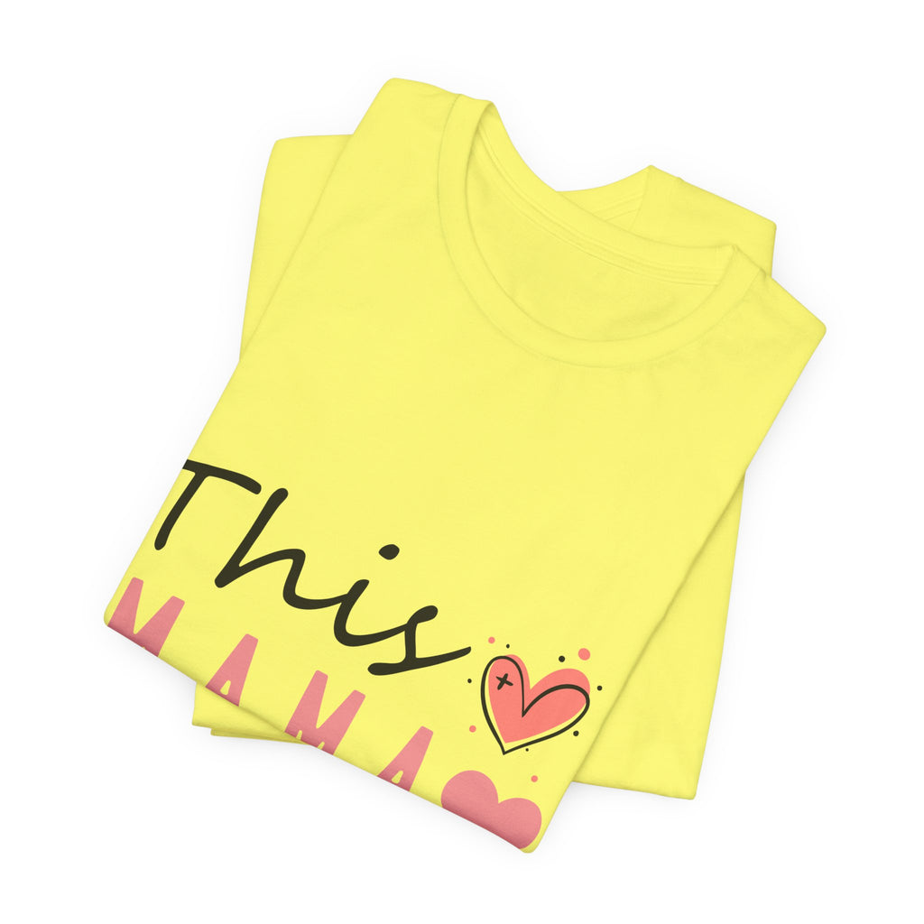 This Mama Wears Her Heart On Her Sleeve T-Shirt – Mother's Day Heart Tee